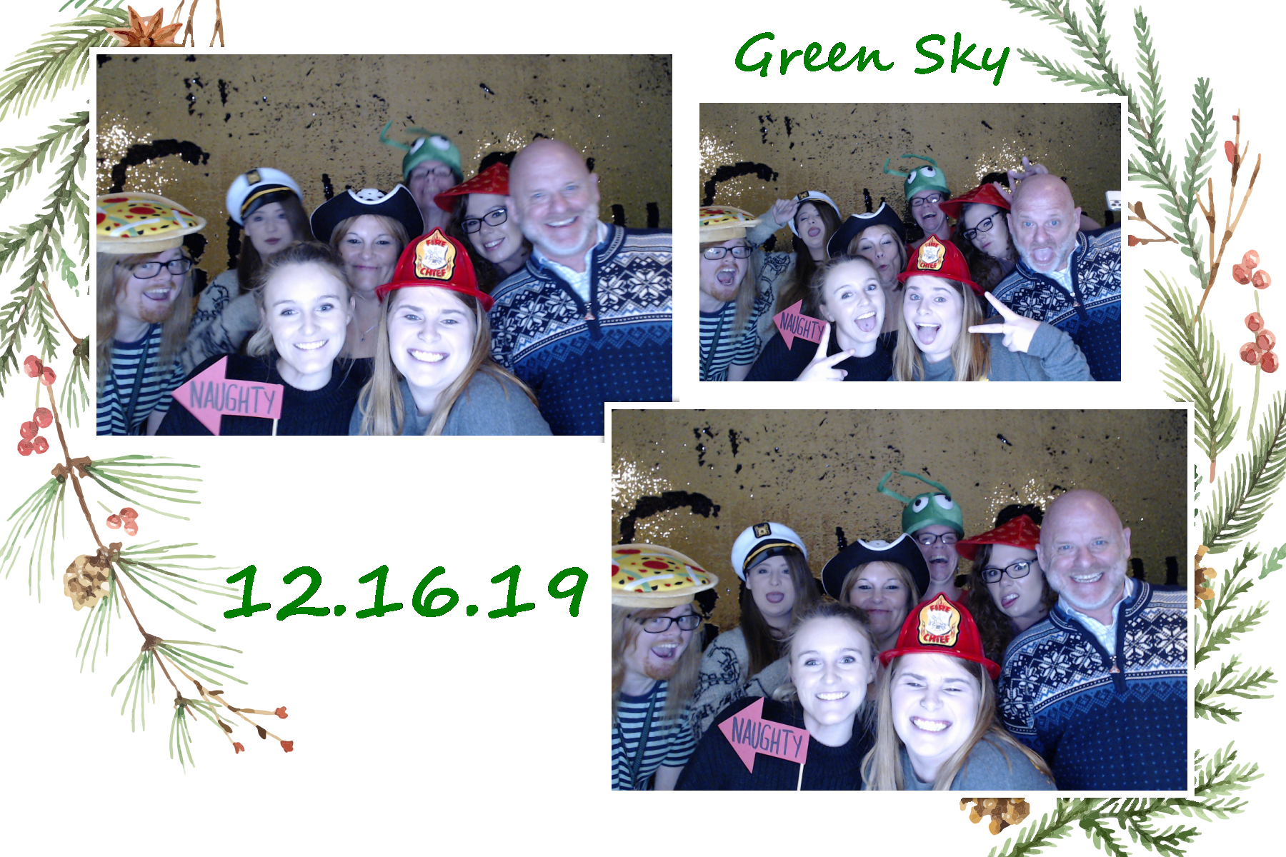 Green Sky Holiday Party  | View more photos from the event at gallery.saycheesephotobooth.com/u/SayCheesePhotoBooth/Green-Sky-Holiday-Party