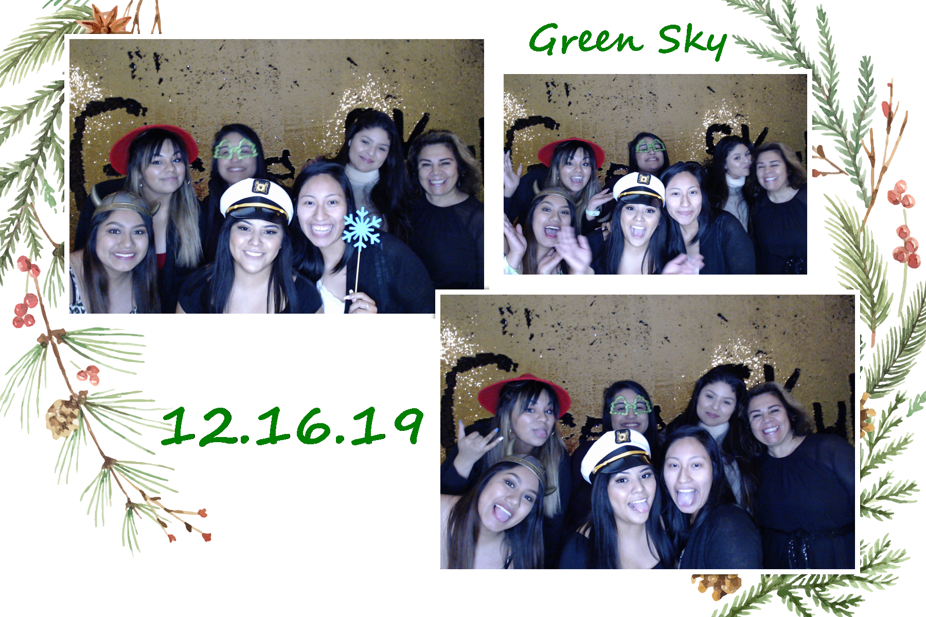 Green Sky Holiday Party  | View more photos from the event at gallery.saycheesephotobooth.com/u/SayCheesePhotoBooth/Green-Sky-Holiday-Party