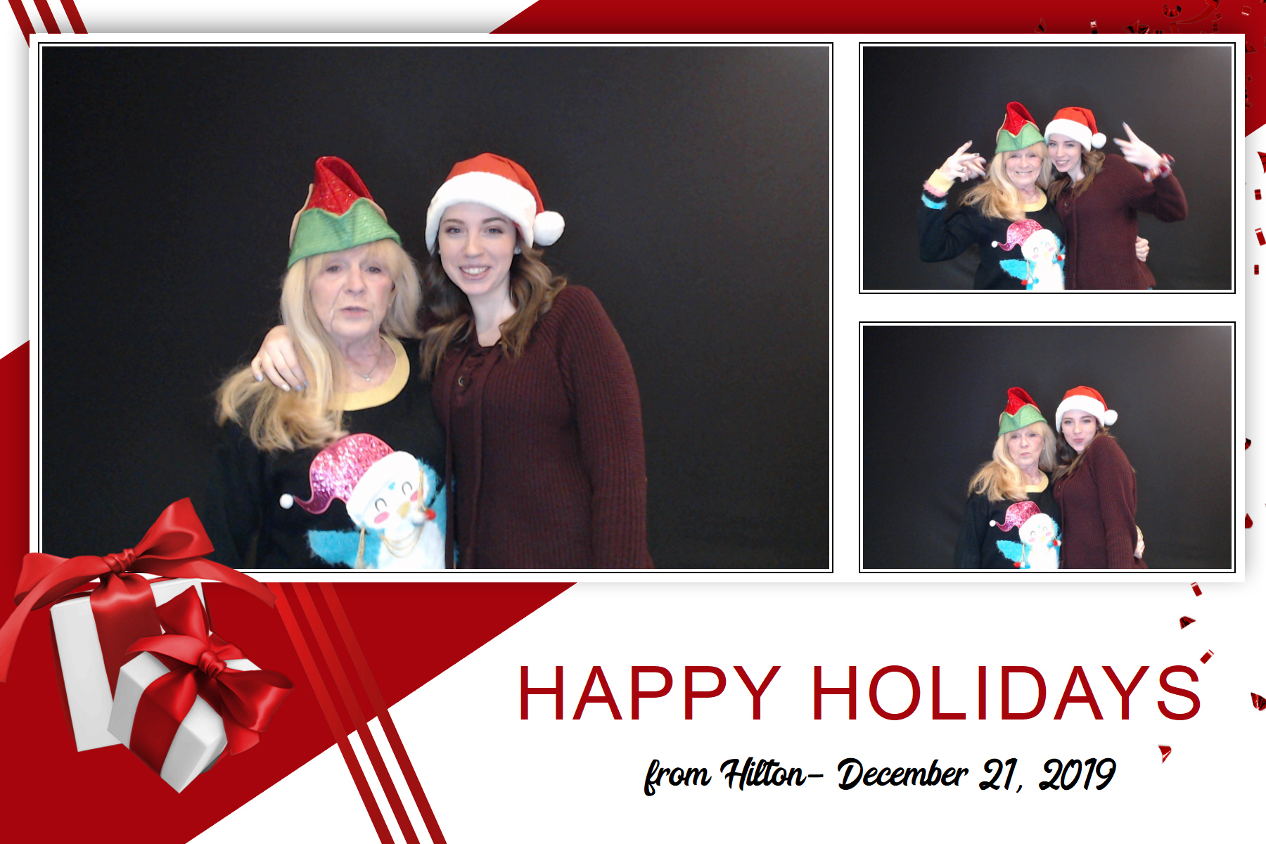 Hilton Holiday Party 2019 | View more photos from the event at gallery.saycheesephotobooth.com/u/SayCheesePhotoBooth/Hilton-Holiday-Party-2019