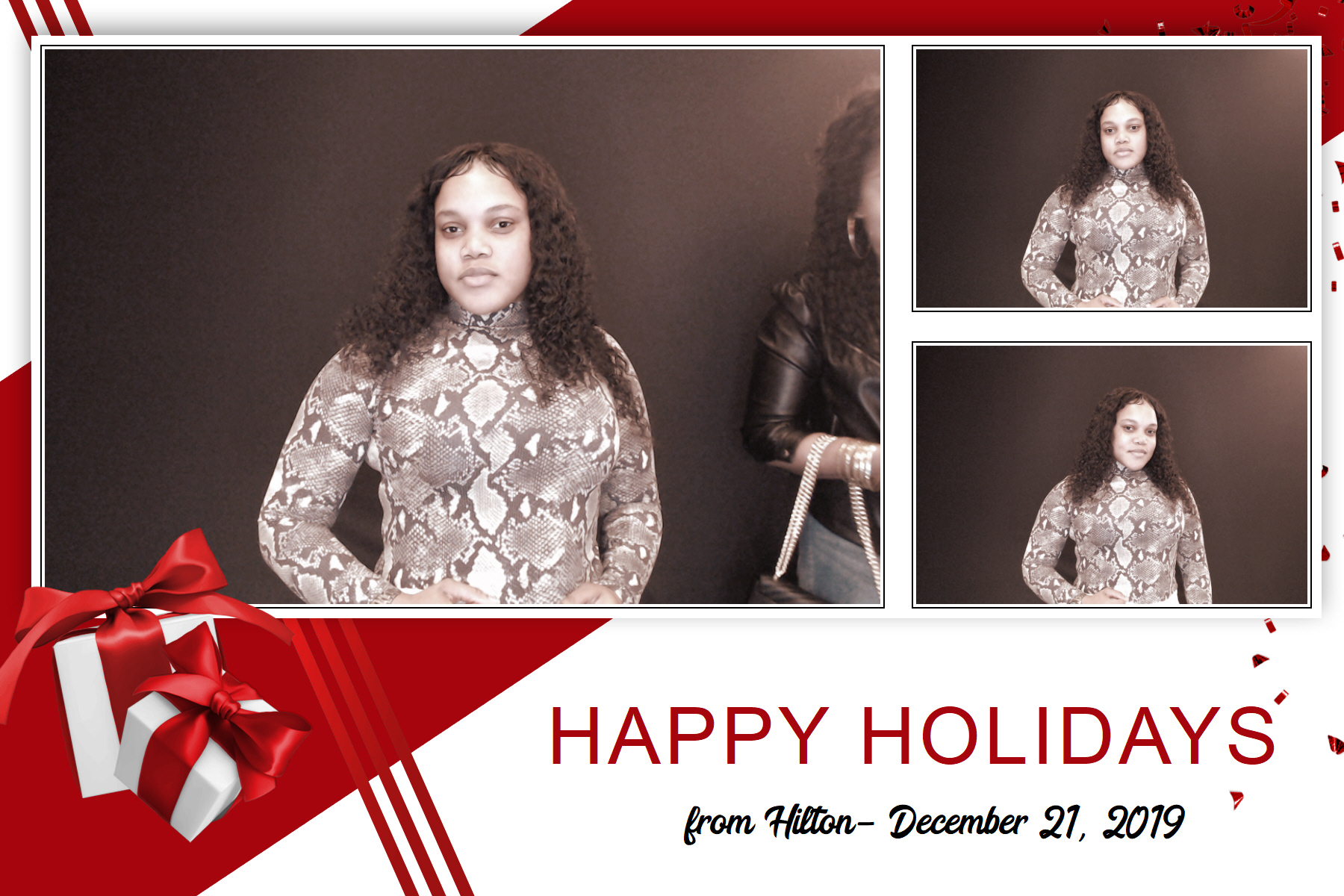 Hilton Holiday Party 2019 | View more photos from the event at gallery.saycheesephotobooth.com/u/SayCheesePhotoBooth/Hilton-Holiday-Party-2019