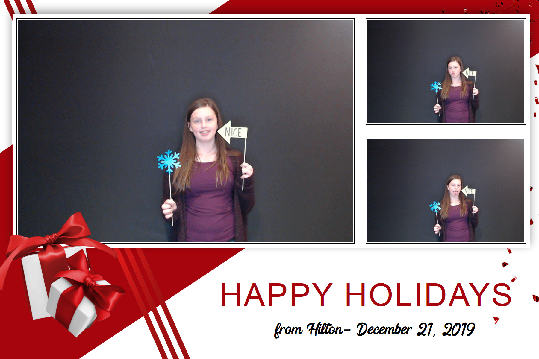Hilton Holiday Party 2019 | View more photos from the event at gallery.saycheesephotobooth.com/u/SayCheesePhotoBooth/Hilton-Holiday-Party-2019