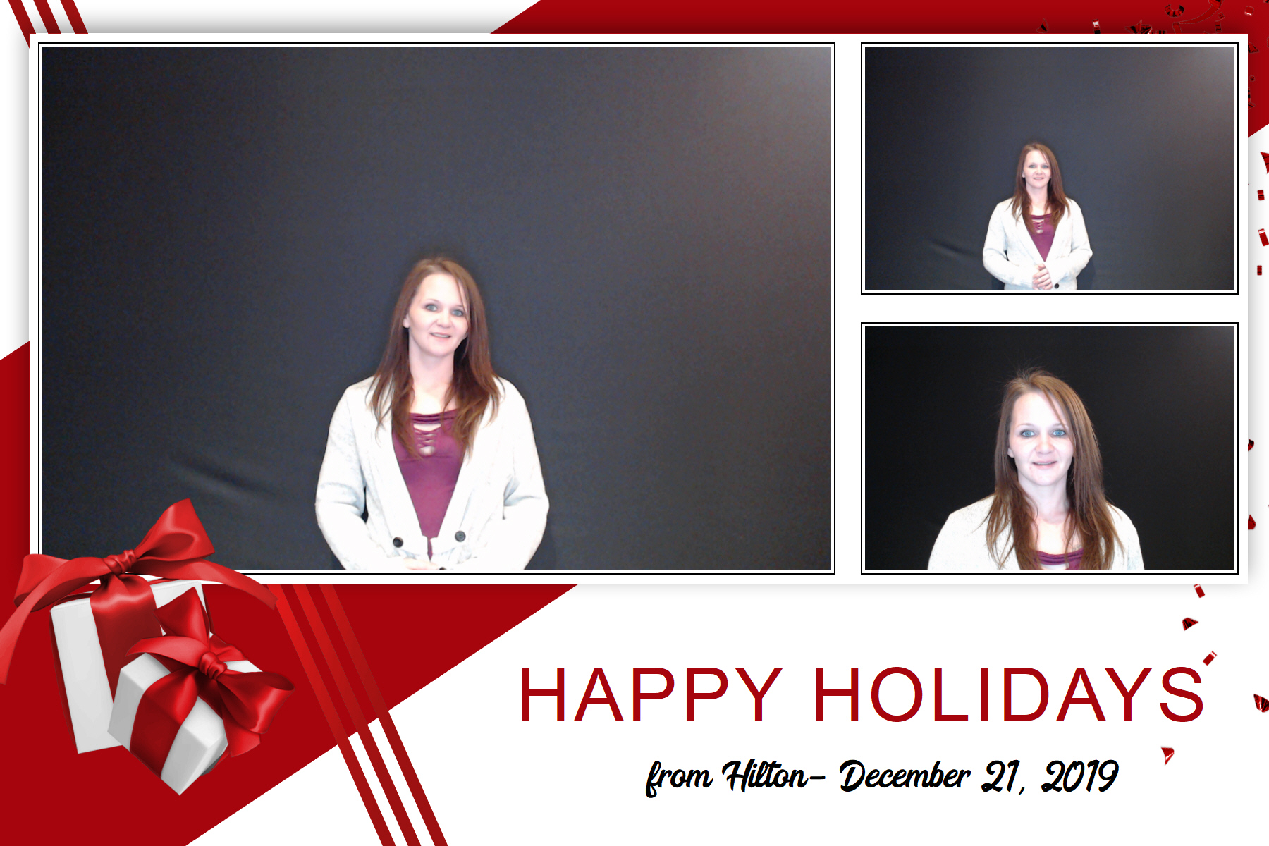 Hilton Holiday Party 2019 | View more photos from the event at gallery.saycheesephotobooth.com/u/SayCheesePhotoBooth/Hilton-Holiday-Party-2019