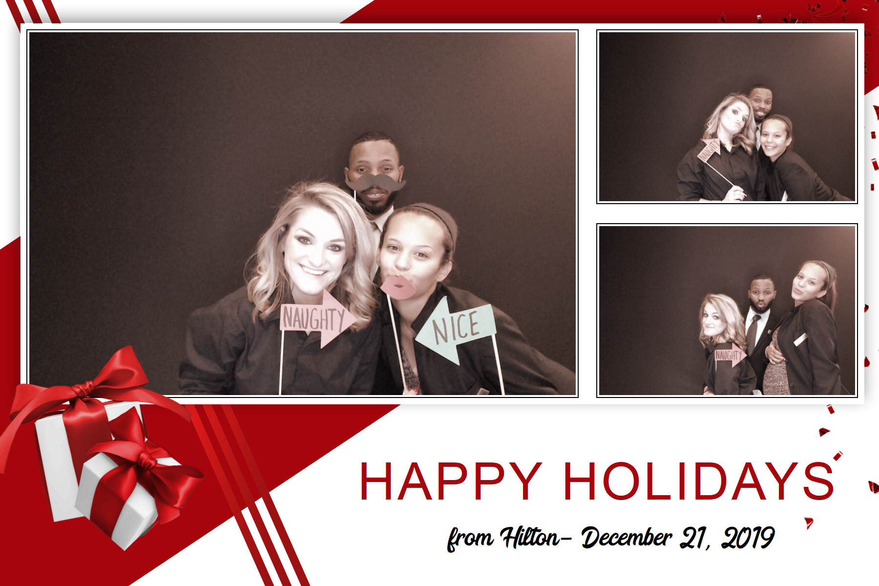 Hilton Holiday Party 2019 | View more photos from the event at gallery.saycheesephotobooth.com/u/SayCheesePhotoBooth/Hilton-Holiday-Party-2019