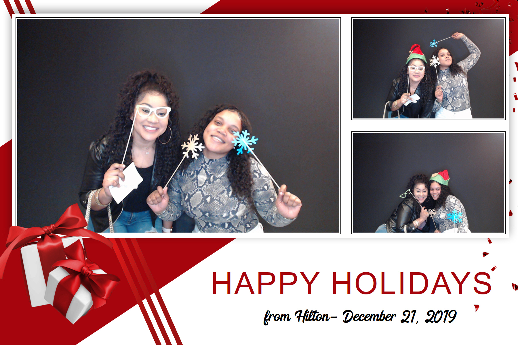 Hilton Holiday Party 2019 | View more photos from the event at gallery.saycheesephotobooth.com/u/SayCheesePhotoBooth/Hilton-Holiday-Party-2019