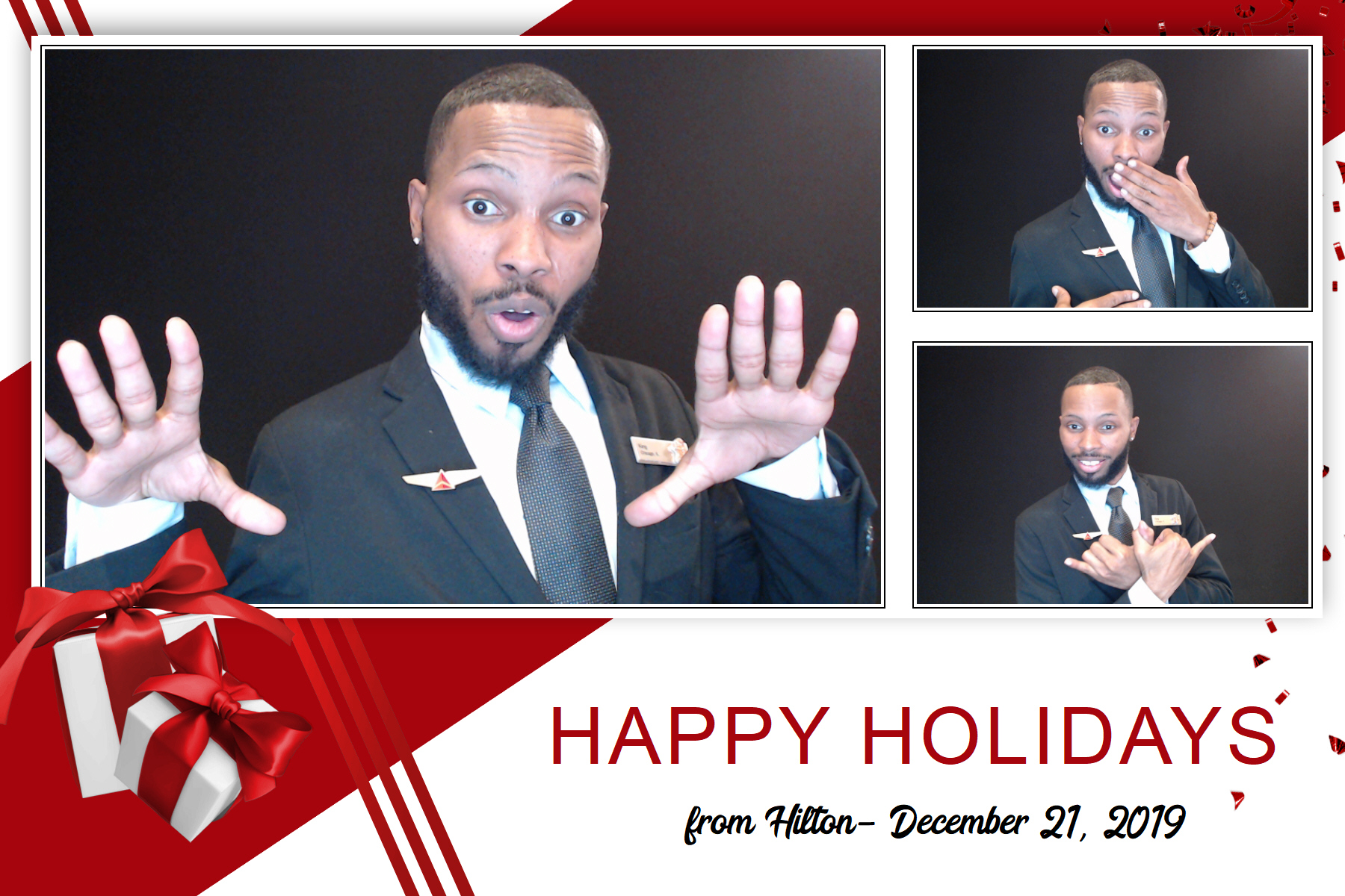 Hilton Holiday Party 2019 | View more photos from the event at gallery.saycheesephotobooth.com/u/SayCheesePhotoBooth/Hilton-Holiday-Party-2019