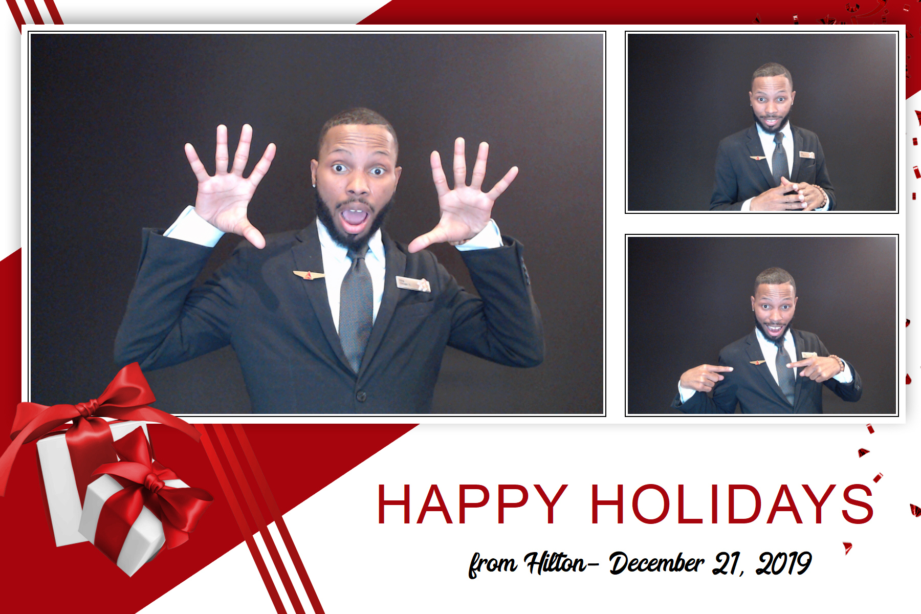 Hilton Holiday Party 2019 | View more photos from the event at gallery.saycheesephotobooth.com/u/SayCheesePhotoBooth/Hilton-Holiday-Party-2019