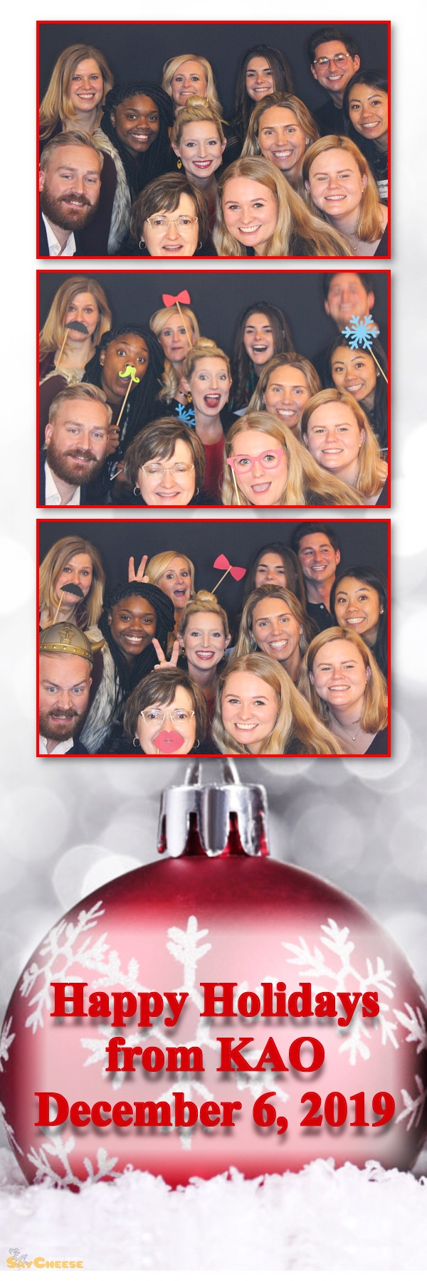 KAO Holiday Party  | View more photos from the event at gallery.saycheesephotobooth.com/u/SayCheesePhotoBooth/KAO-Holiday-Party