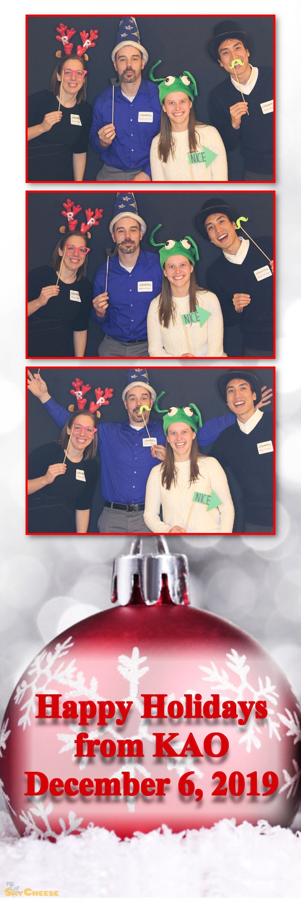 KAO Holiday Party  | View more photos from the event at gallery.saycheesephotobooth.com/u/SayCheesePhotoBooth/KAO-Holiday-Party