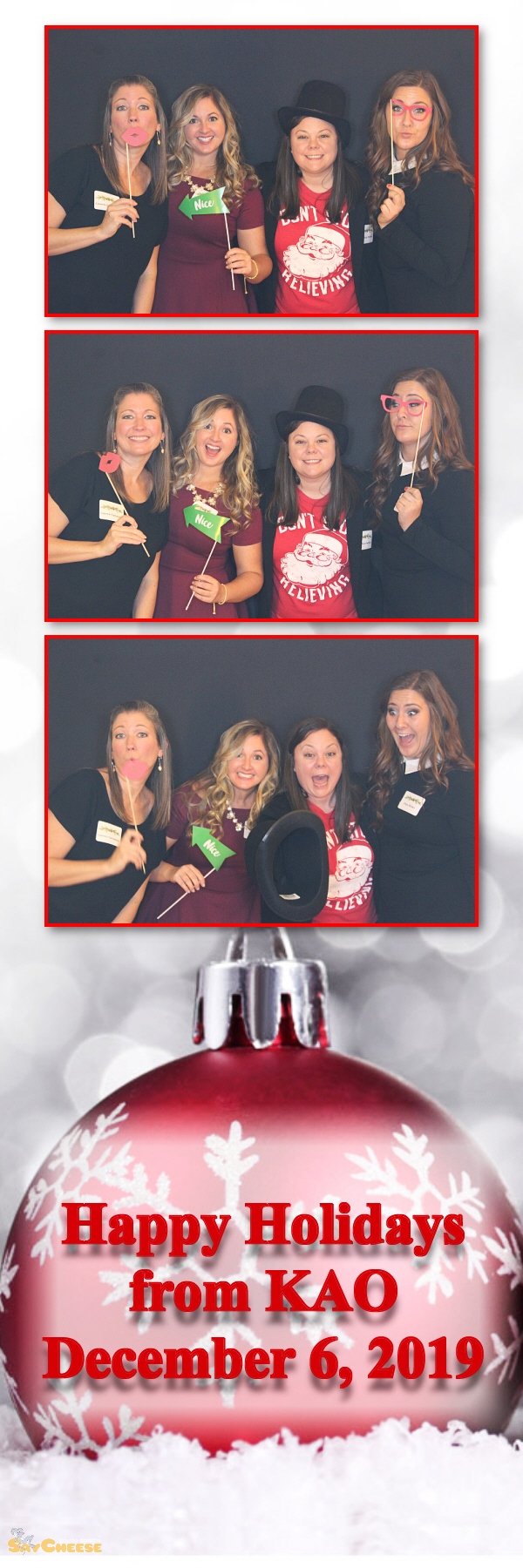 KAO Holiday Party  | View more photos from the event at gallery.saycheesephotobooth.com/u/SayCheesePhotoBooth/KAO-Holiday-Party