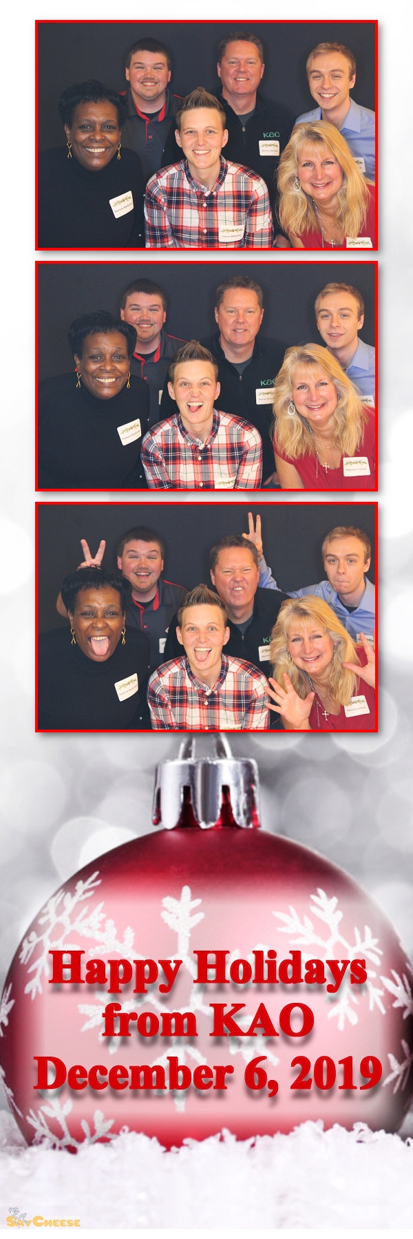 KAO Holiday Party  | View more photos from the event at gallery.saycheesephotobooth.com/u/SayCheesePhotoBooth/KAO-Holiday-Party