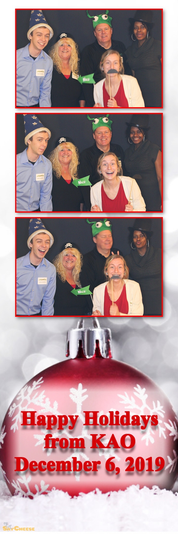 KAO Holiday Party  | View more photos from the event at gallery.saycheesephotobooth.com/u/SayCheesePhotoBooth/KAO-Holiday-Party