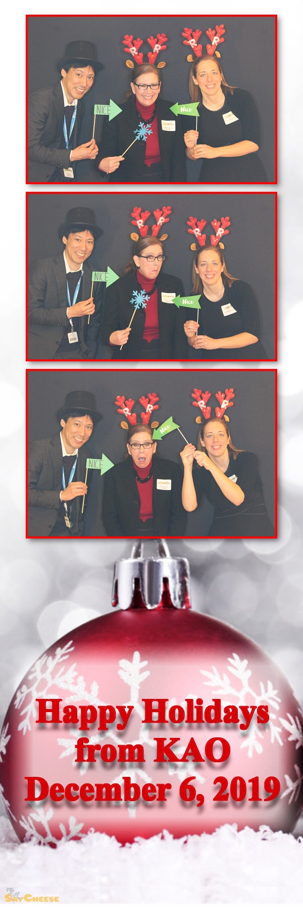 KAO Holiday Party  | View more photos from the event at gallery.saycheesephotobooth.com/u/SayCheesePhotoBooth/KAO-Holiday-Party