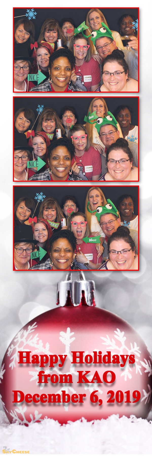KAO Holiday Party  | View more photos from the event at gallery.saycheesephotobooth.com/u/SayCheesePhotoBooth/KAO-Holiday-Party