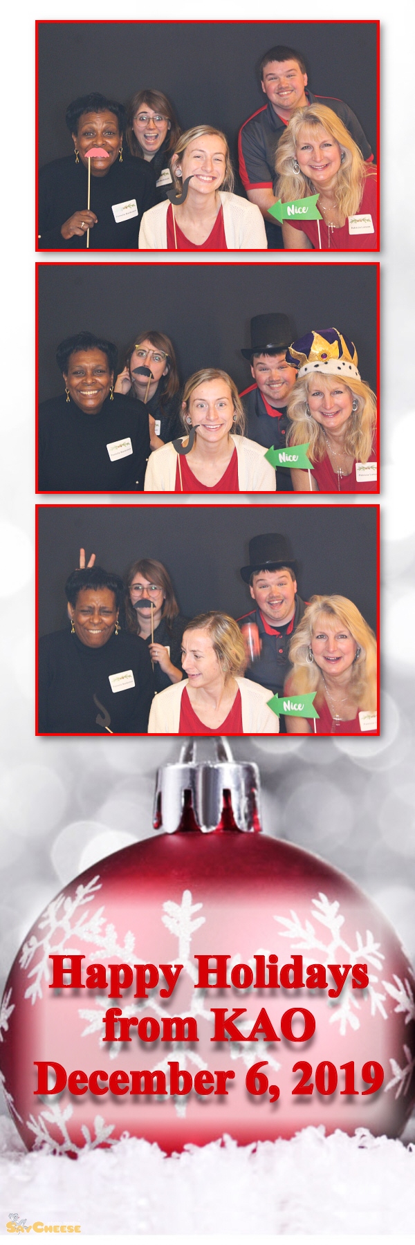 KAO Holiday Party  | View more photos from the event at gallery.saycheesephotobooth.com/u/SayCheesePhotoBooth/KAO-Holiday-Party
