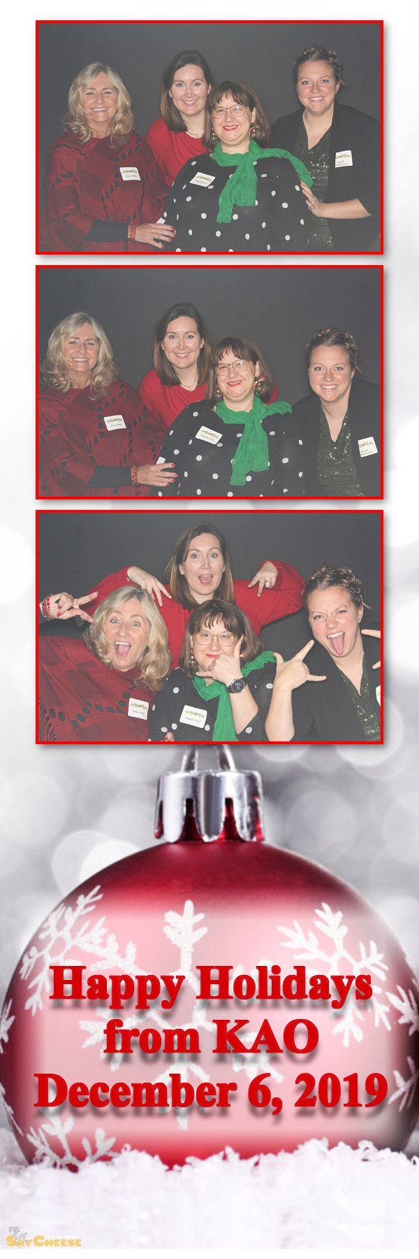 KAO Holiday Party  | View more photos from the event at gallery.saycheesephotobooth.com/u/SayCheesePhotoBooth/KAO-Holiday-Party