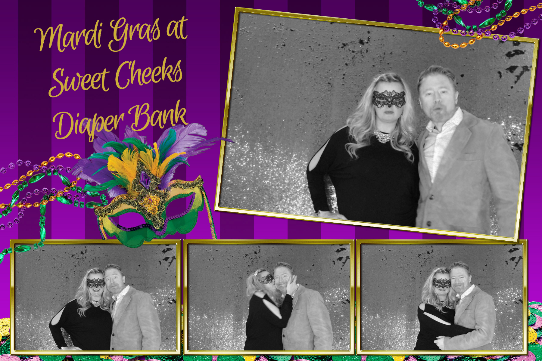 Mardi Gras @ Sweet Cheeks Diaper Bank | View more photos from the event at gallery.saycheesephotobooth.com/u/SayCheesePhotoBooth/Mardi-Gras-Sweet-Cheeks-Diaper-Bank
