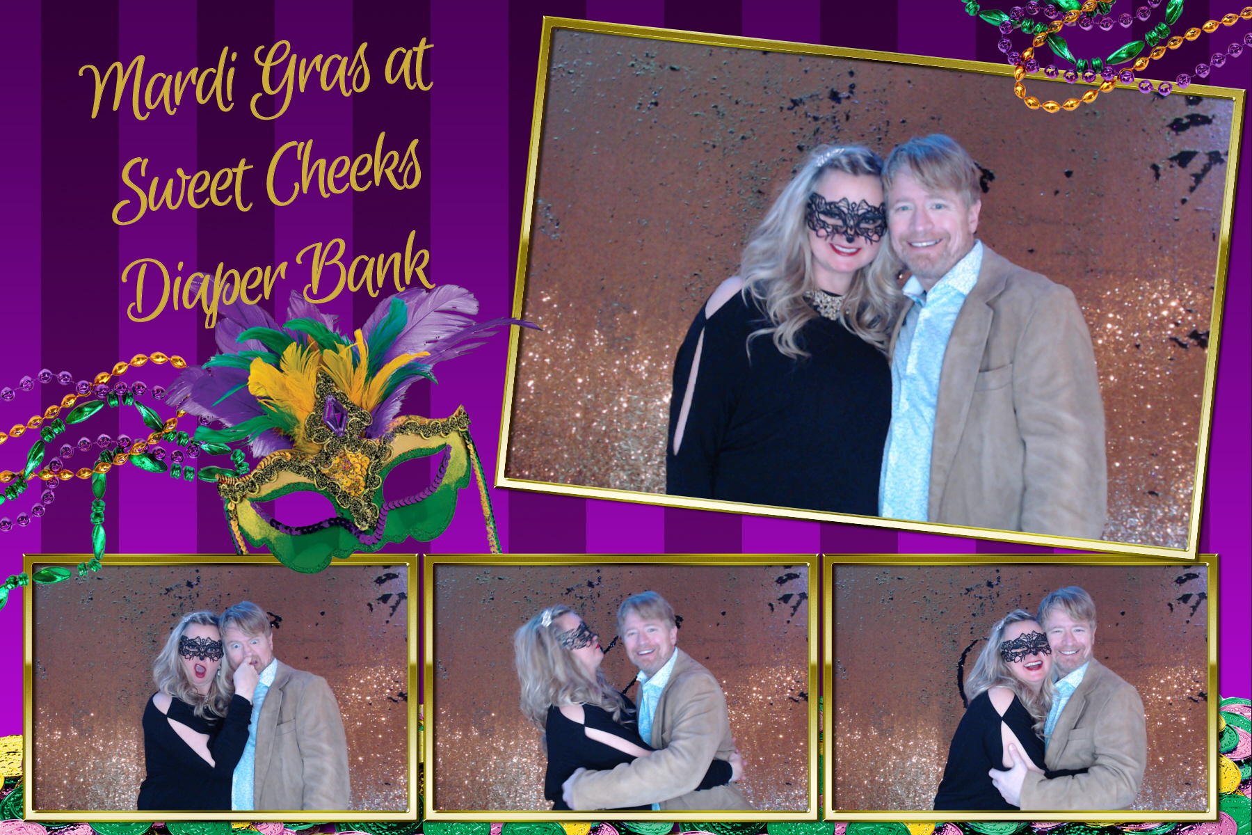 Mardi Gras @ Sweet Cheeks Diaper Bank | View more photos from the event at gallery.saycheesephotobooth.com/u/SayCheesePhotoBooth/Mardi-Gras-Sweet-Cheeks-Diaper-Bank