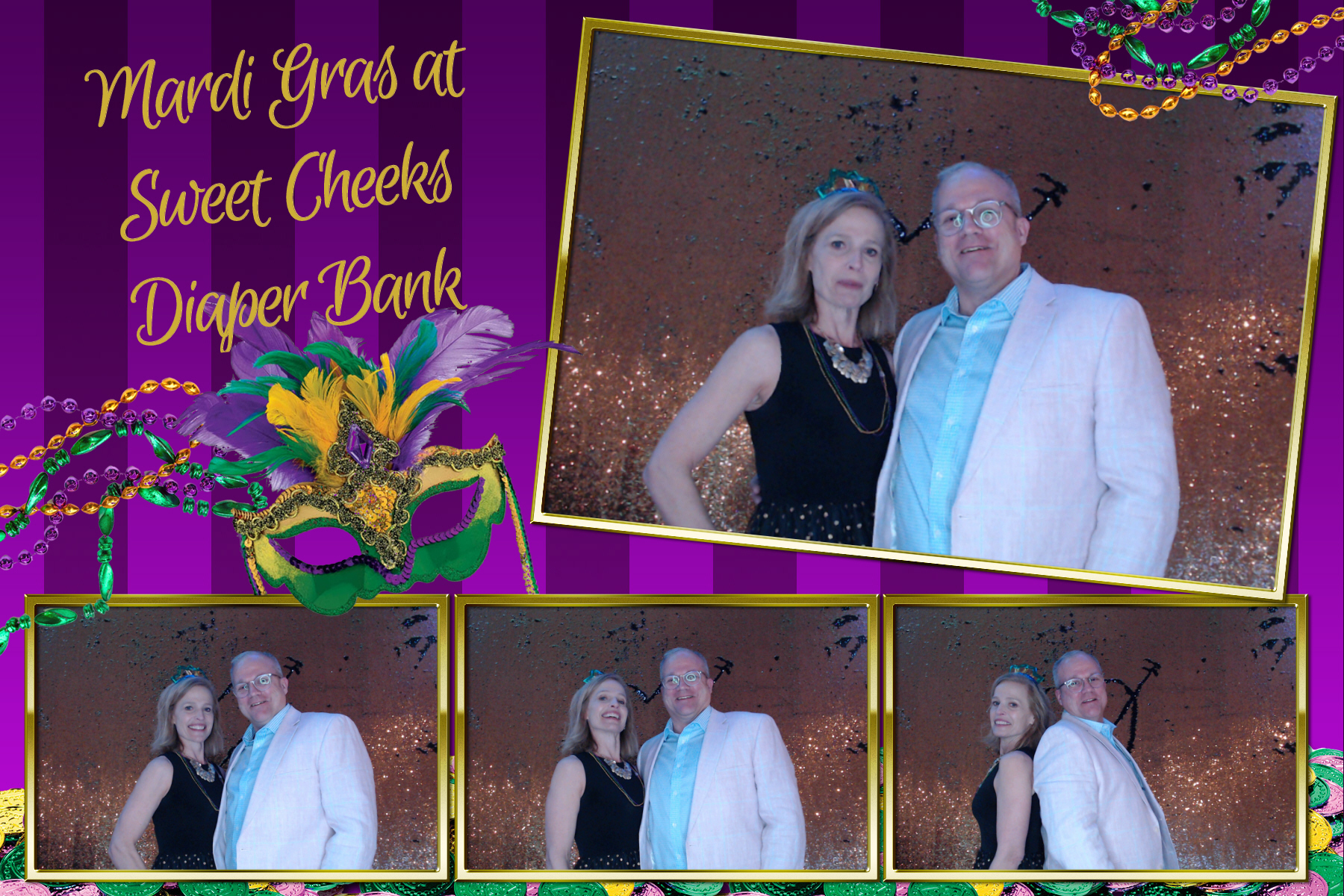 Mardi Gras @ Sweet Cheeks Diaper Bank | View more photos from the event at gallery.saycheesephotobooth.com/u/SayCheesePhotoBooth/Mardi-Gras-Sweet-Cheeks-Diaper-Bank