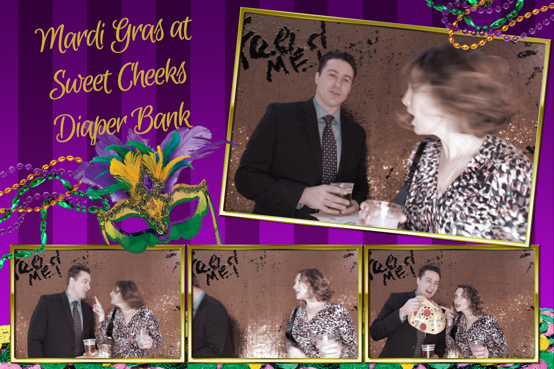 Mardi Gras @ Sweet Cheeks Diaper Bank | View more photos from the event at gallery.saycheesephotobooth.com/u/SayCheesePhotoBooth/Mardi-Gras-Sweet-Cheeks-Diaper-Bank