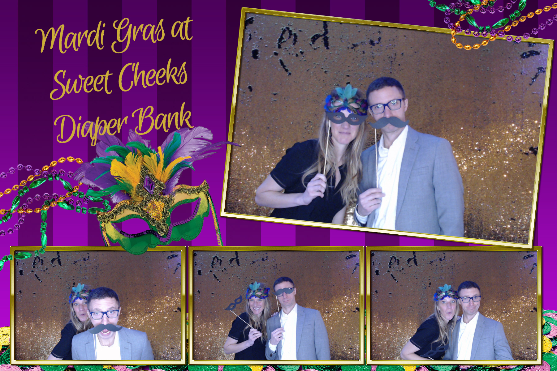 Mardi Gras @ Sweet Cheeks Diaper Bank | View more photos from the event at gallery.saycheesephotobooth.com/u/SayCheesePhotoBooth/Mardi-Gras-Sweet-Cheeks-Diaper-Bank