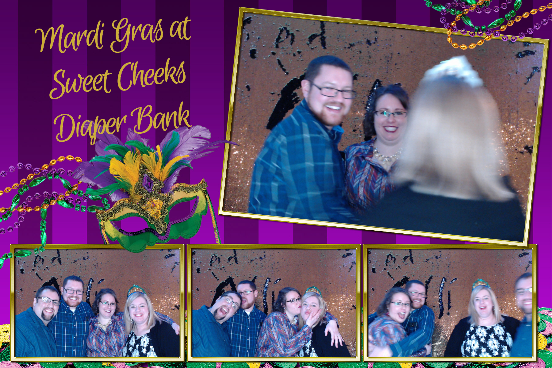 Mardi Gras @ Sweet Cheeks Diaper Bank | View more photos from the event at gallery.saycheesephotobooth.com/u/SayCheesePhotoBooth/Mardi-Gras-Sweet-Cheeks-Diaper-Bank
