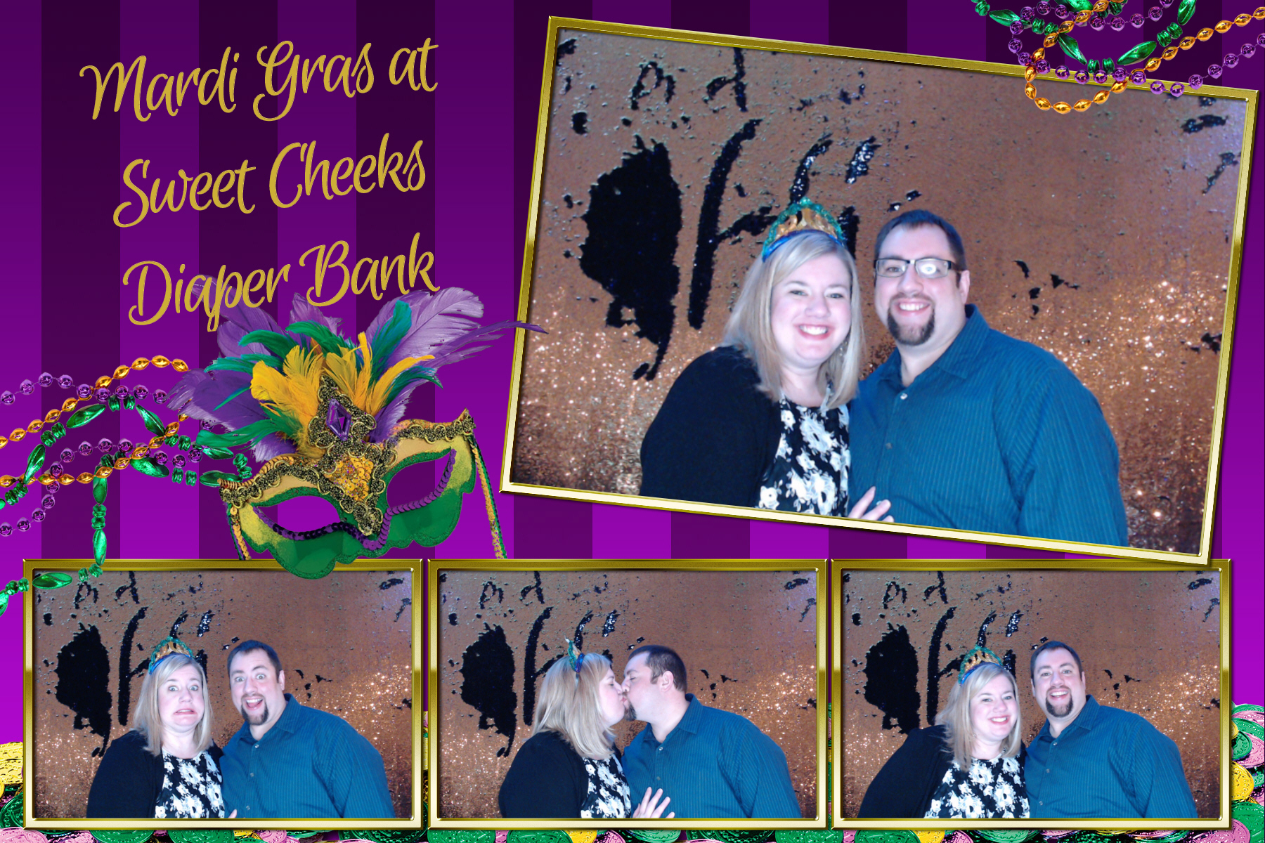 Mardi Gras @ Sweet Cheeks Diaper Bank | View more photos from the event at gallery.saycheesephotobooth.com/u/SayCheesePhotoBooth/Mardi-Gras-Sweet-Cheeks-Diaper-Bank