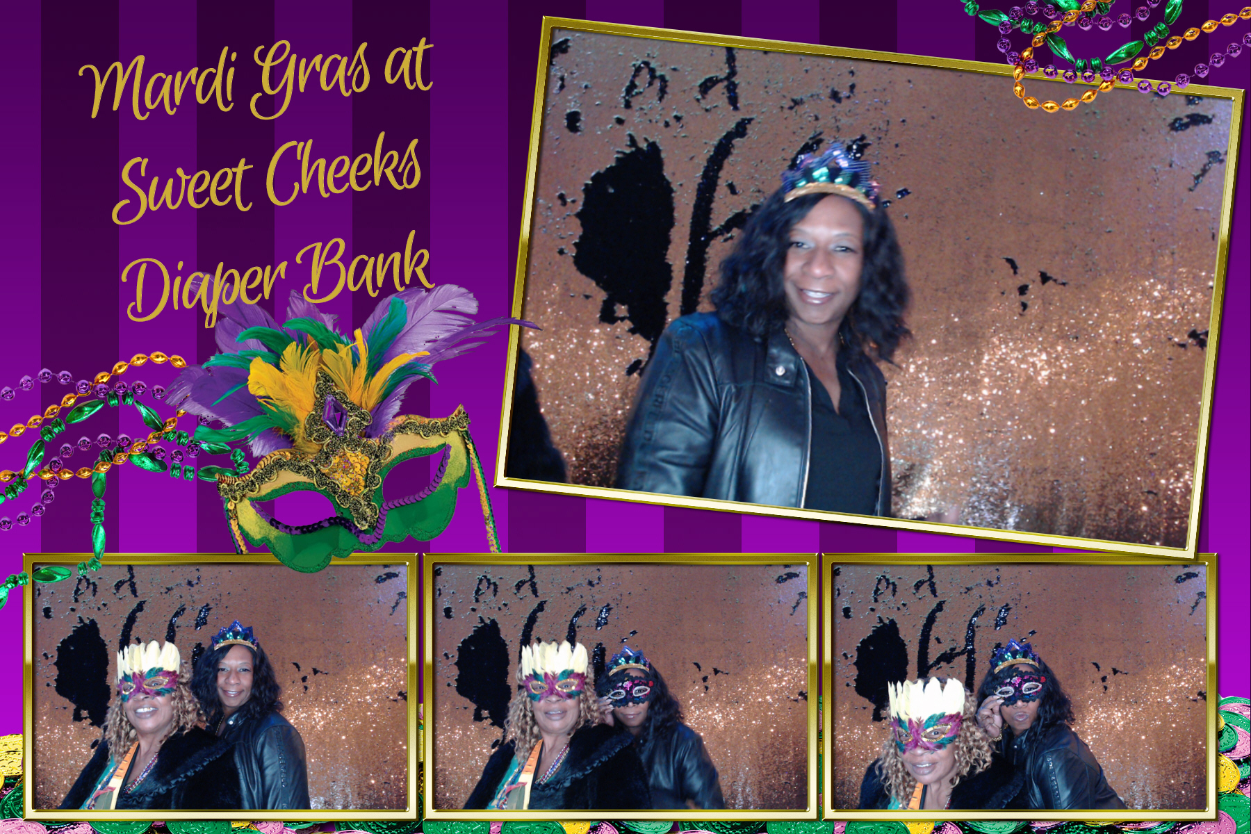 Mardi Gras @ Sweet Cheeks Diaper Bank | View more photos from the event at gallery.saycheesephotobooth.com/u/SayCheesePhotoBooth/Mardi-Gras-Sweet-Cheeks-Diaper-Bank
