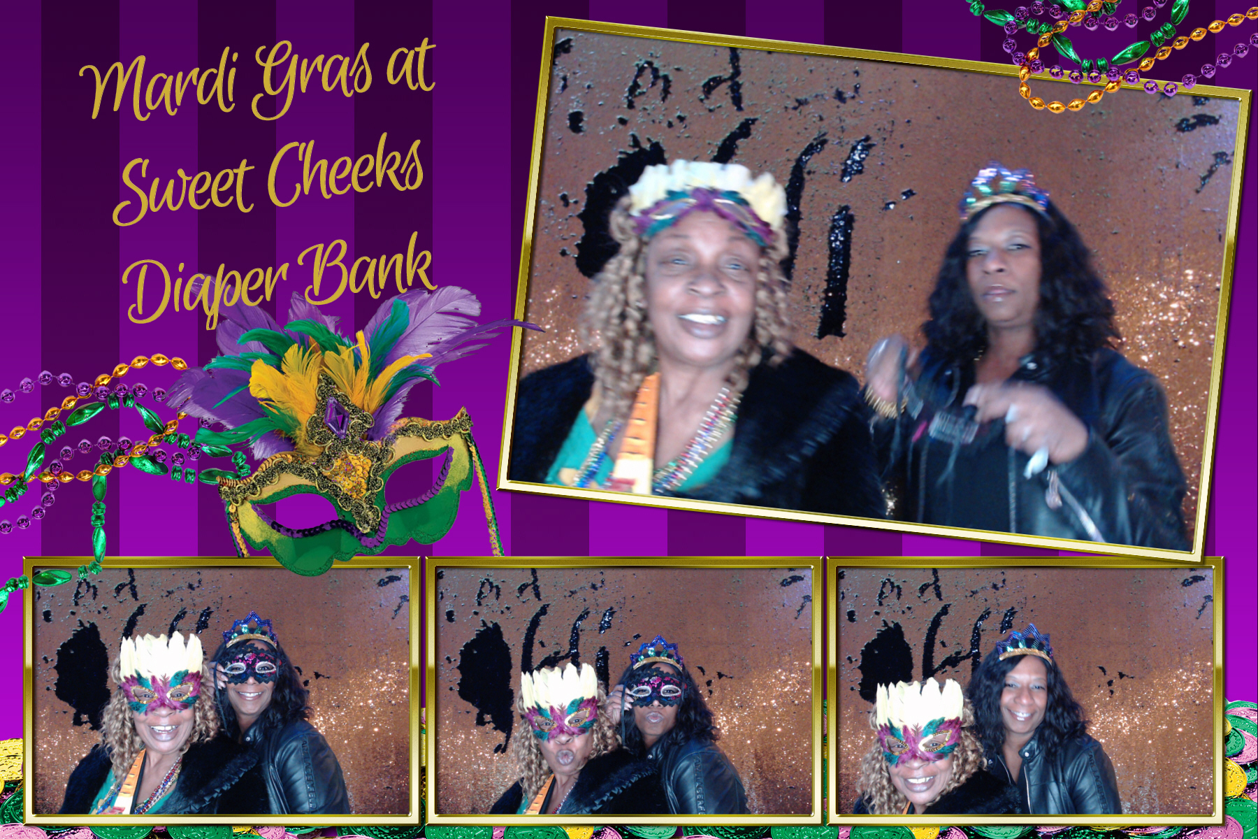 Mardi Gras @ Sweet Cheeks Diaper Bank | View more photos from the event at gallery.saycheesephotobooth.com/u/SayCheesePhotoBooth/Mardi-Gras-Sweet-Cheeks-Diaper-Bank