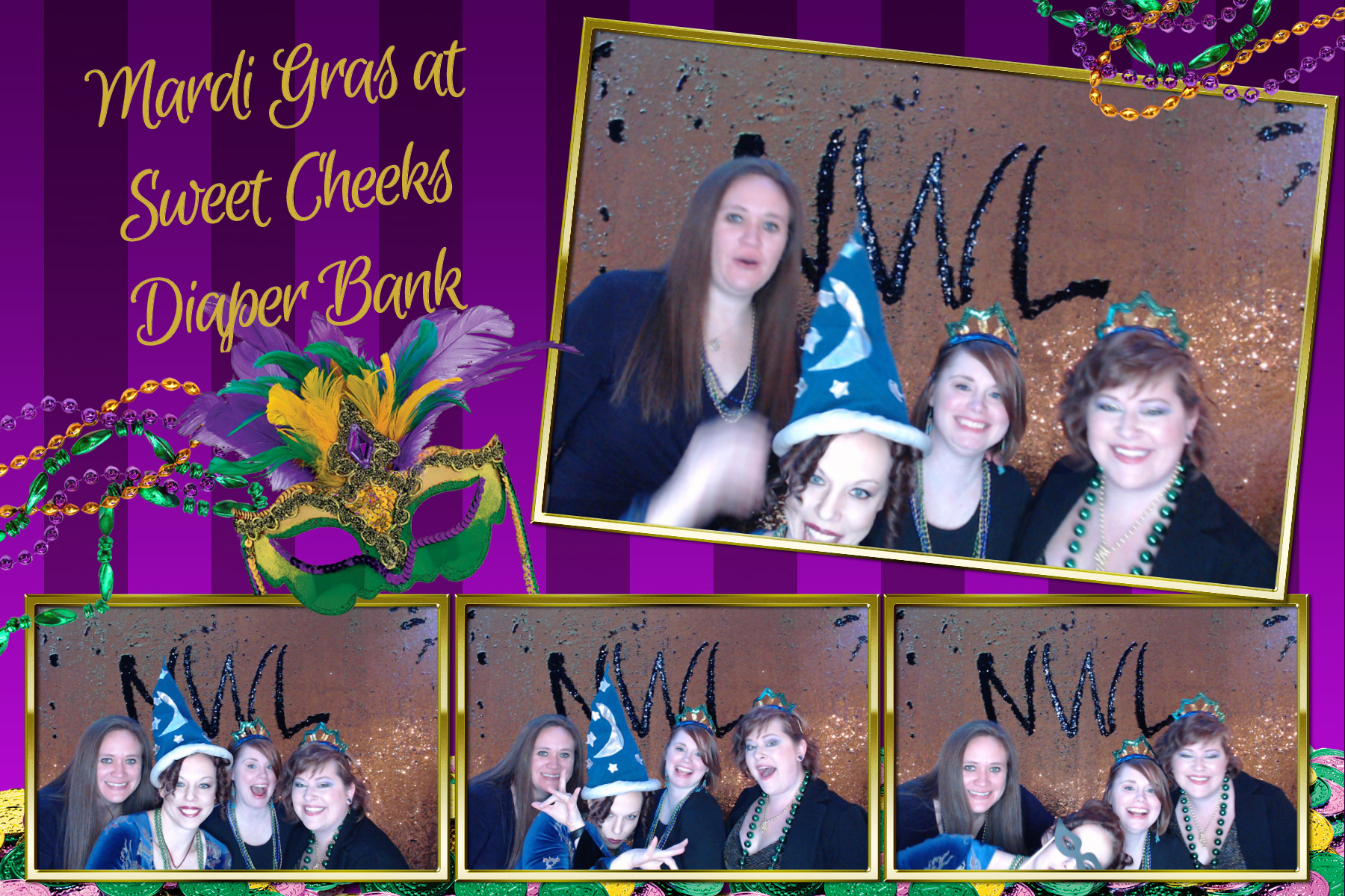 Mardi Gras @ Sweet Cheeks Diaper Bank | View more photos from the event at gallery.saycheesephotobooth.com/u/SayCheesePhotoBooth/Mardi-Gras-Sweet-Cheeks-Diaper-Bank