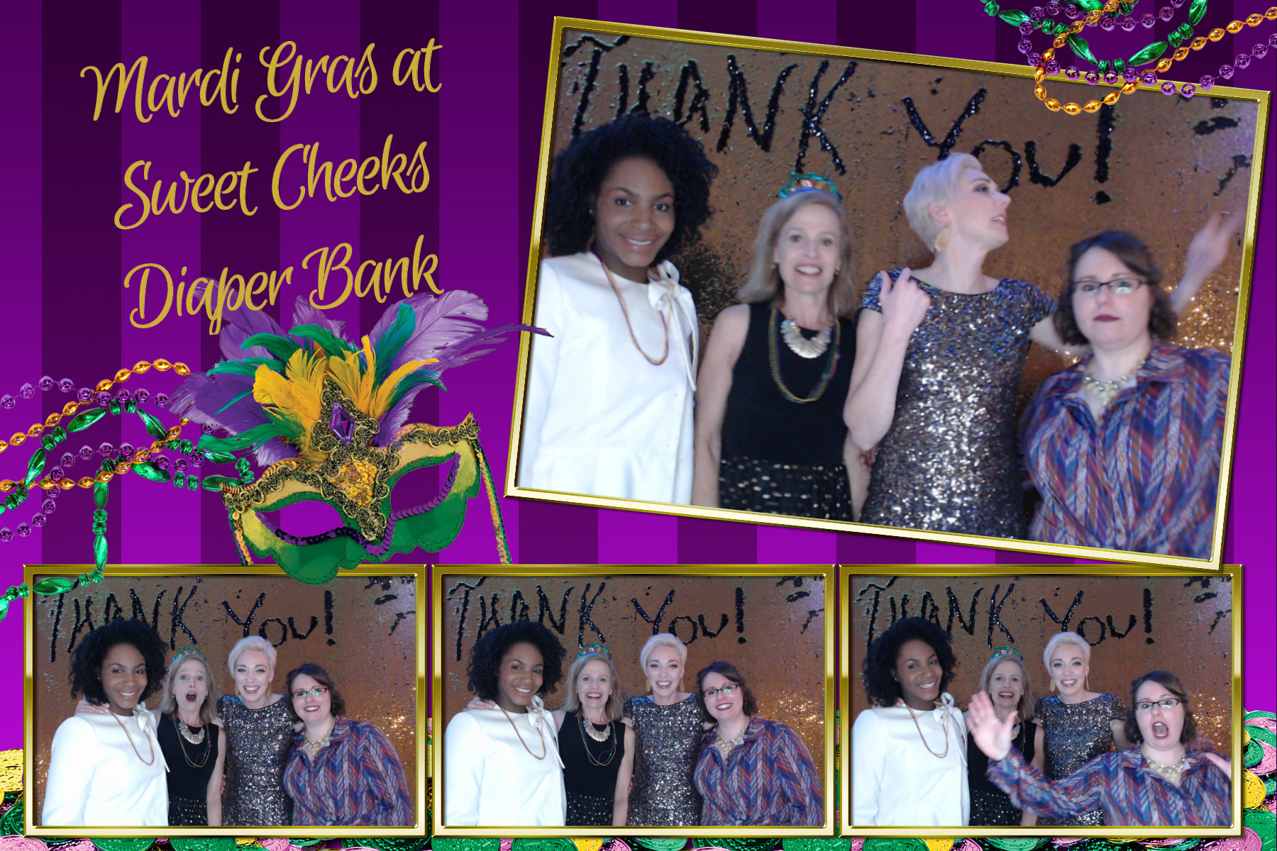 Mardi Gras @ Sweet Cheeks Diaper Bank | View more photos from the event at gallery.saycheesephotobooth.com/u/SayCheesePhotoBooth/Mardi-Gras-Sweet-Cheeks-Diaper-Bank