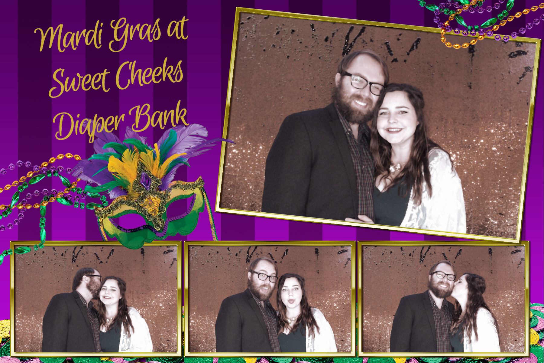 Mardi Gras @ Sweet Cheeks Diaper Bank | View more photos from the event at gallery.saycheesephotobooth.com/u/SayCheesePhotoBooth/Mardi-Gras-Sweet-Cheeks-Diaper-Bank