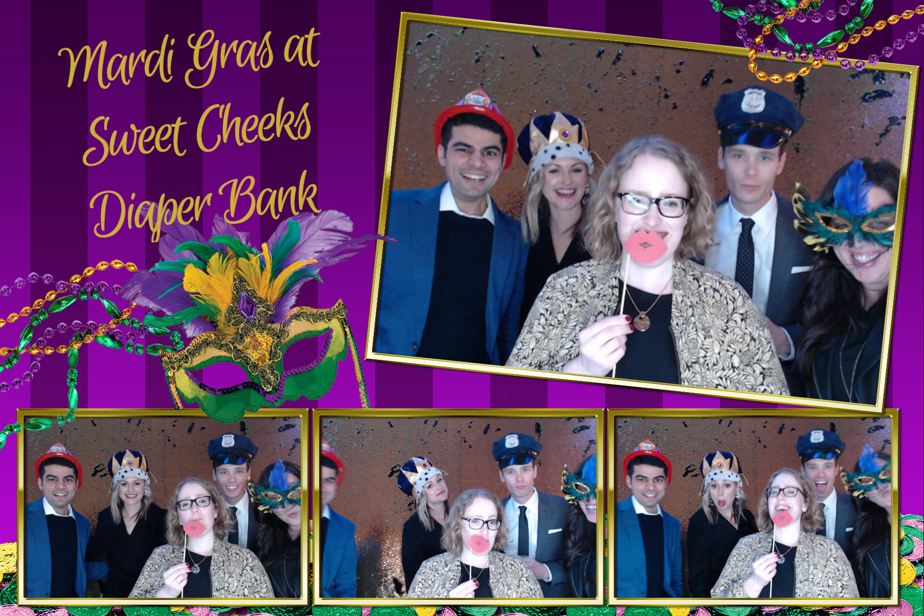 Mardi Gras @ Sweet Cheeks Diaper Bank | View more photos from the event at gallery.saycheesephotobooth.com/u/SayCheesePhotoBooth/Mardi-Gras-Sweet-Cheeks-Diaper-Bank