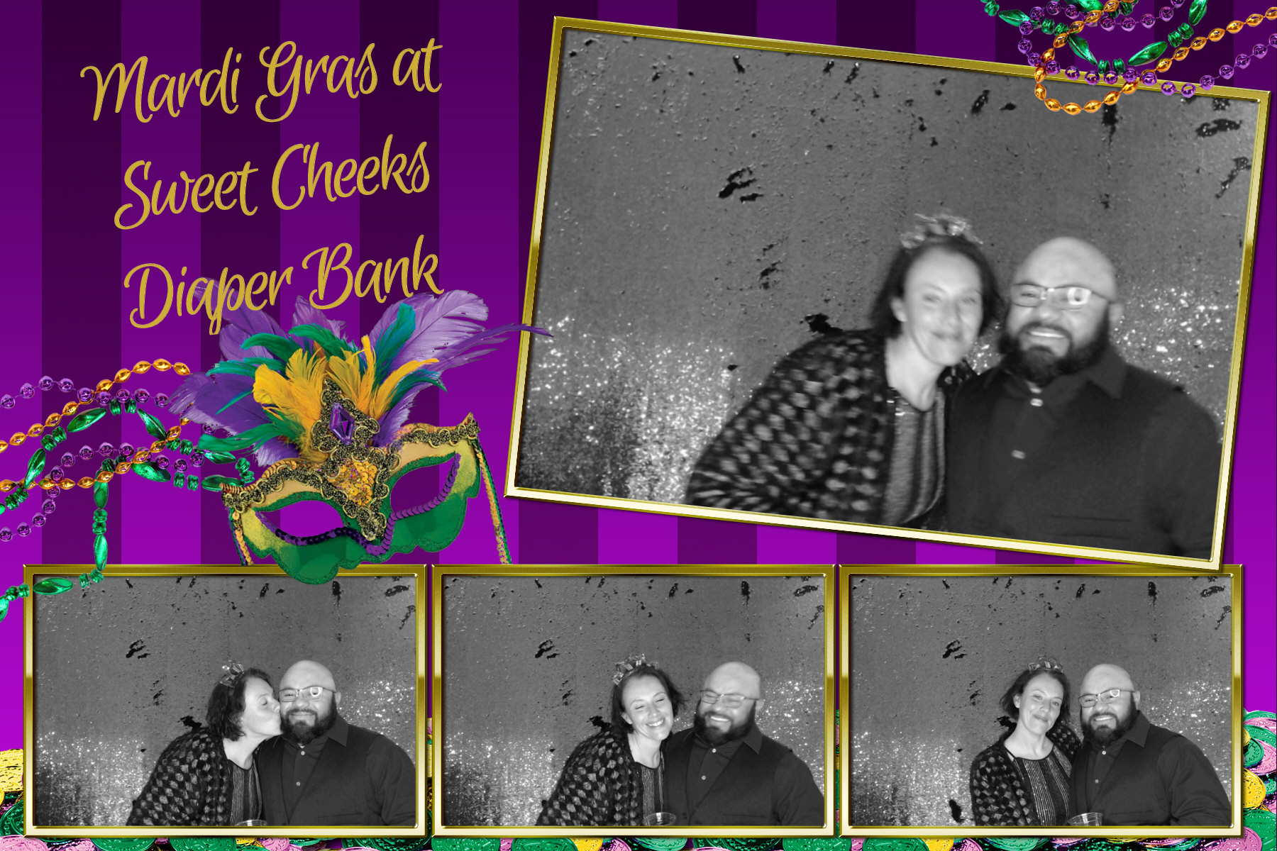 Mardi Gras @ Sweet Cheeks Diaper Bank | View more photos from the event at gallery.saycheesephotobooth.com/u/SayCheesePhotoBooth/Mardi-Gras-Sweet-Cheeks-Diaper-Bank
