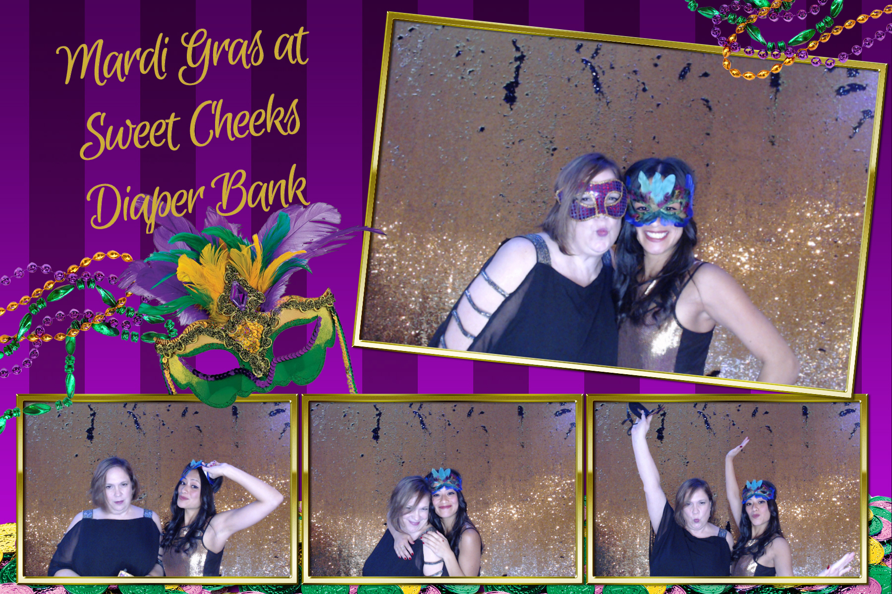 Mardi Gras @ Sweet Cheeks Diaper Bank | View more photos from the event at gallery.saycheesephotobooth.com/u/SayCheesePhotoBooth/Mardi-Gras-Sweet-Cheeks-Diaper-Bank