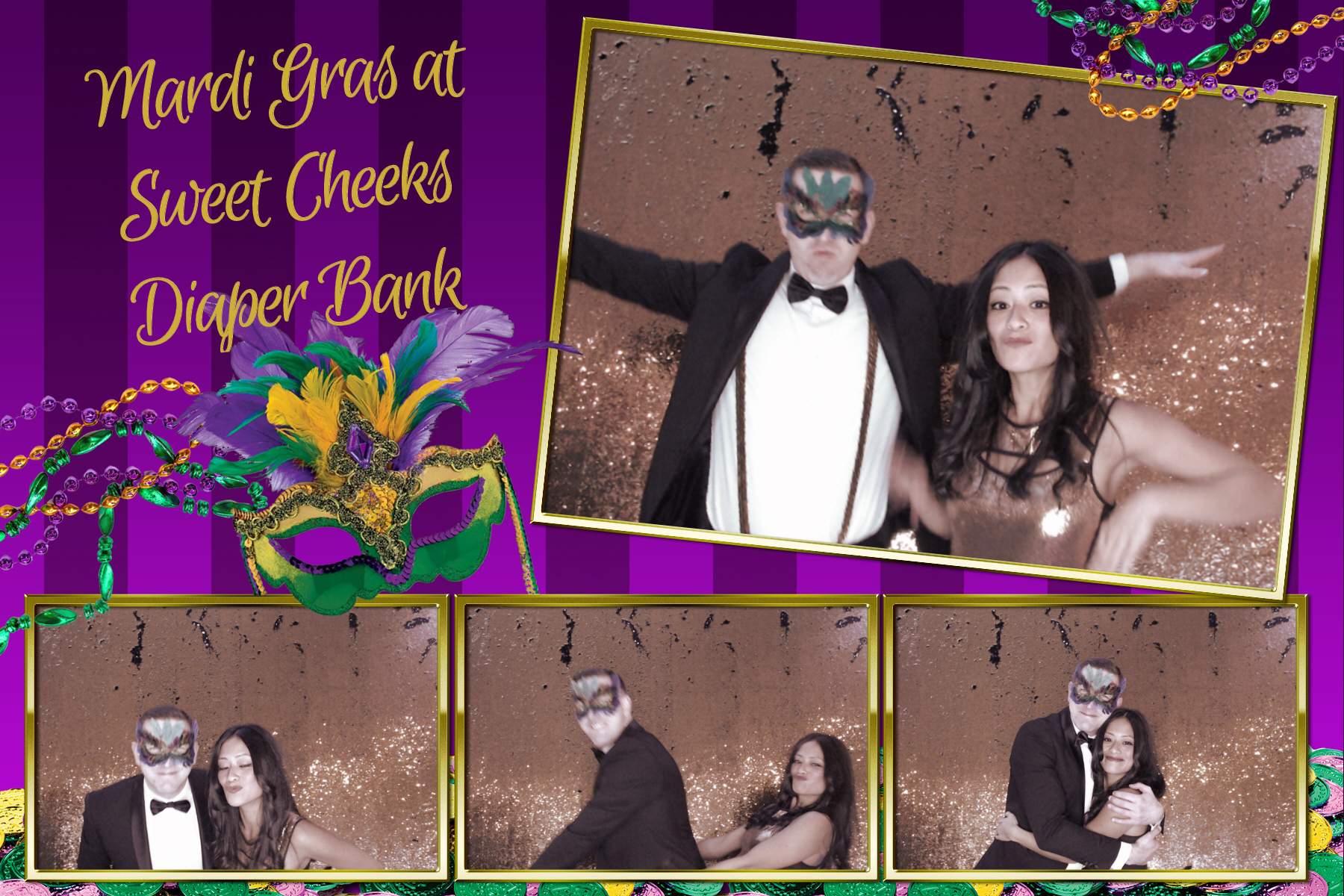 Mardi Gras @ Sweet Cheeks Diaper Bank | View more photos from the event at gallery.saycheesephotobooth.com/u/SayCheesePhotoBooth/Mardi-Gras-Sweet-Cheeks-Diaper-Bank