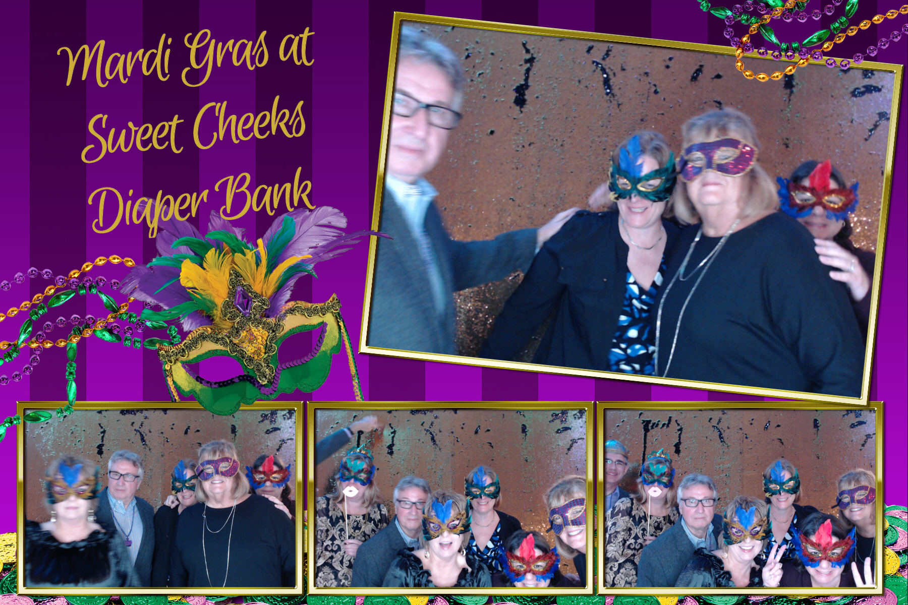 Mardi Gras @ Sweet Cheeks Diaper Bank | View more photos from the event at gallery.saycheesephotobooth.com/u/SayCheesePhotoBooth/Mardi-Gras-Sweet-Cheeks-Diaper-Bank