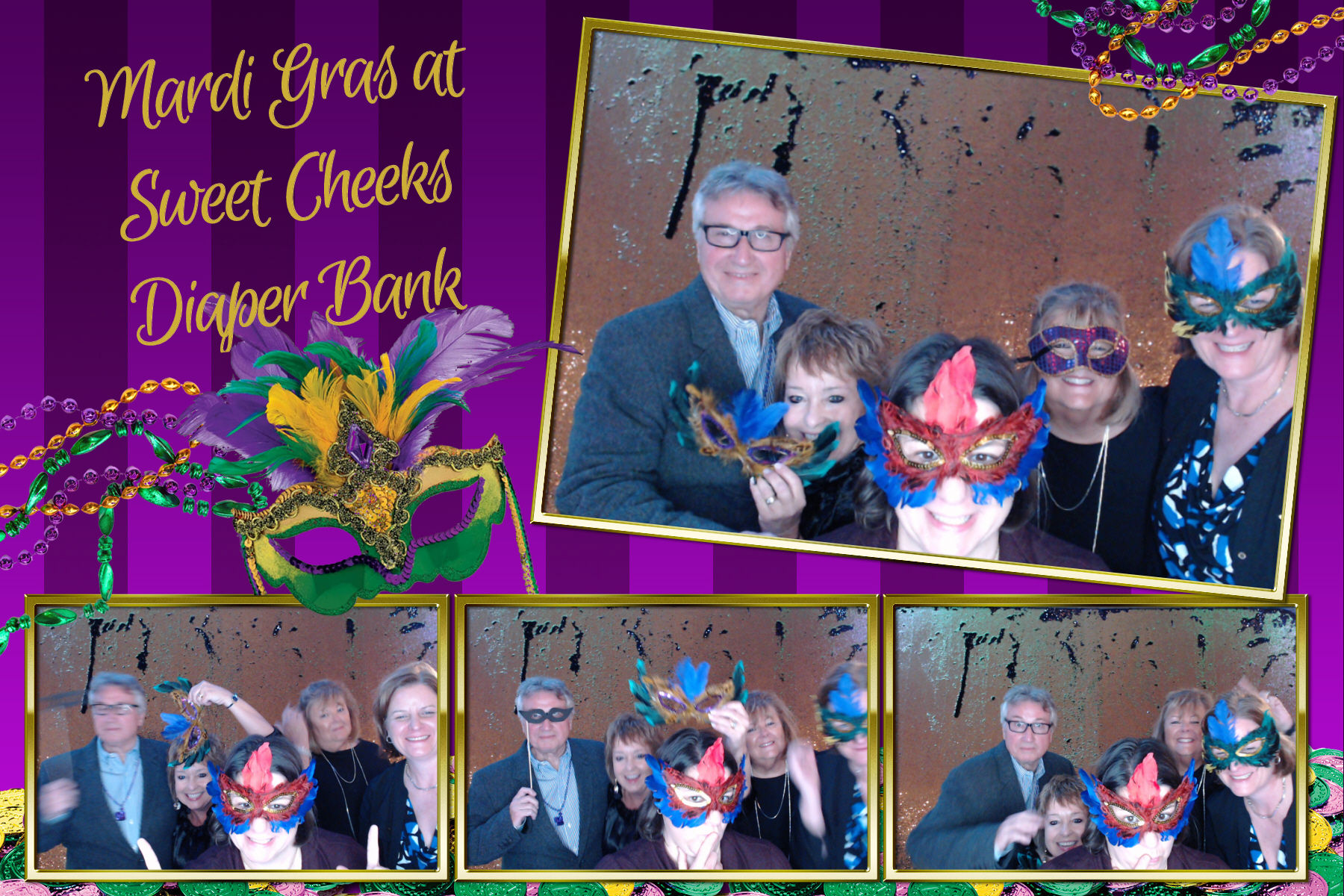 Mardi Gras @ Sweet Cheeks Diaper Bank | View more photos from the event at gallery.saycheesephotobooth.com/u/SayCheesePhotoBooth/Mardi-Gras-Sweet-Cheeks-Diaper-Bank