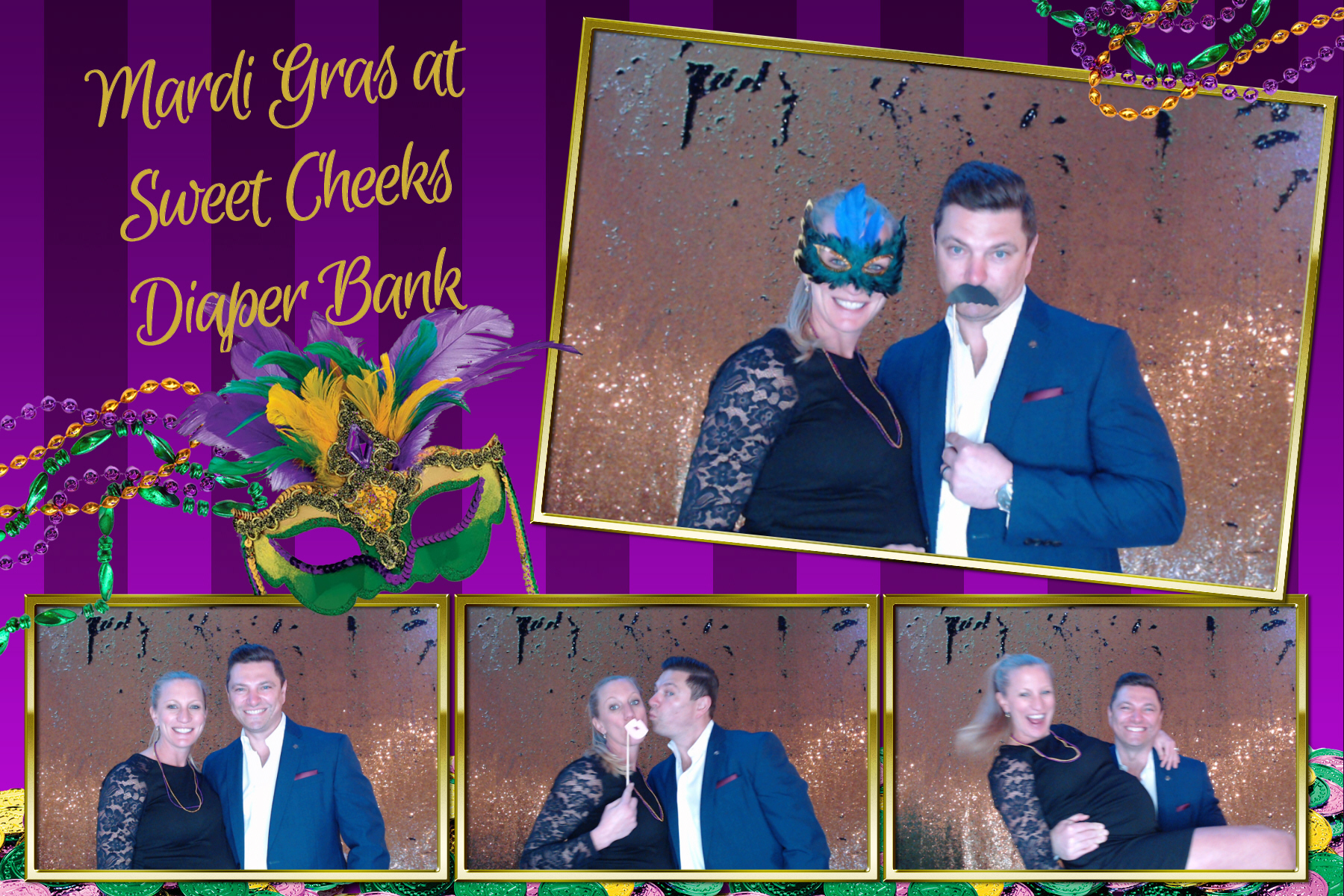 Mardi Gras @ Sweet Cheeks Diaper Bank | View more photos from the event at gallery.saycheesephotobooth.com/u/SayCheesePhotoBooth/Mardi-Gras-Sweet-Cheeks-Diaper-Bank