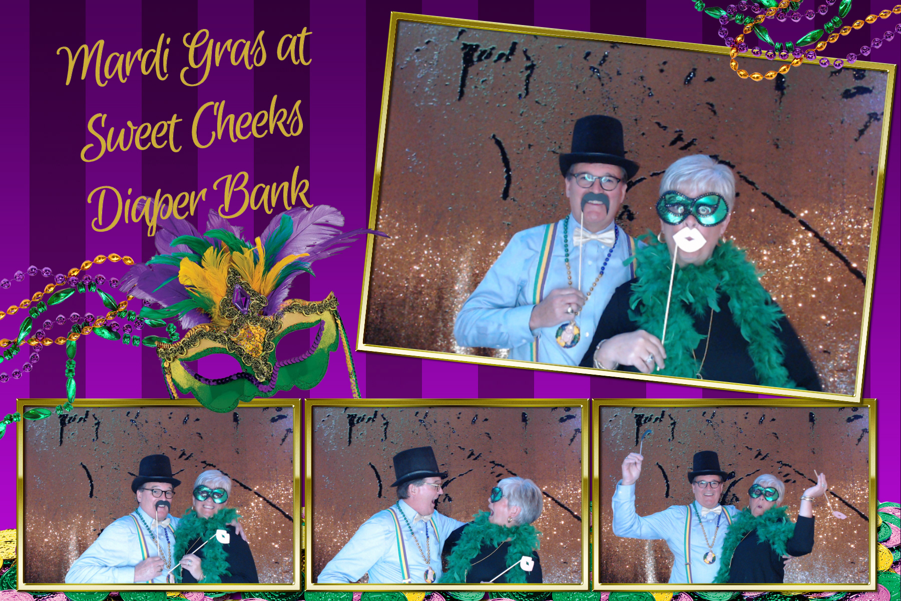 Mardi Gras @ Sweet Cheeks Diaper Bank | View more photos from the event at gallery.saycheesephotobooth.com/u/SayCheesePhotoBooth/Mardi-Gras-Sweet-Cheeks-Diaper-Bank