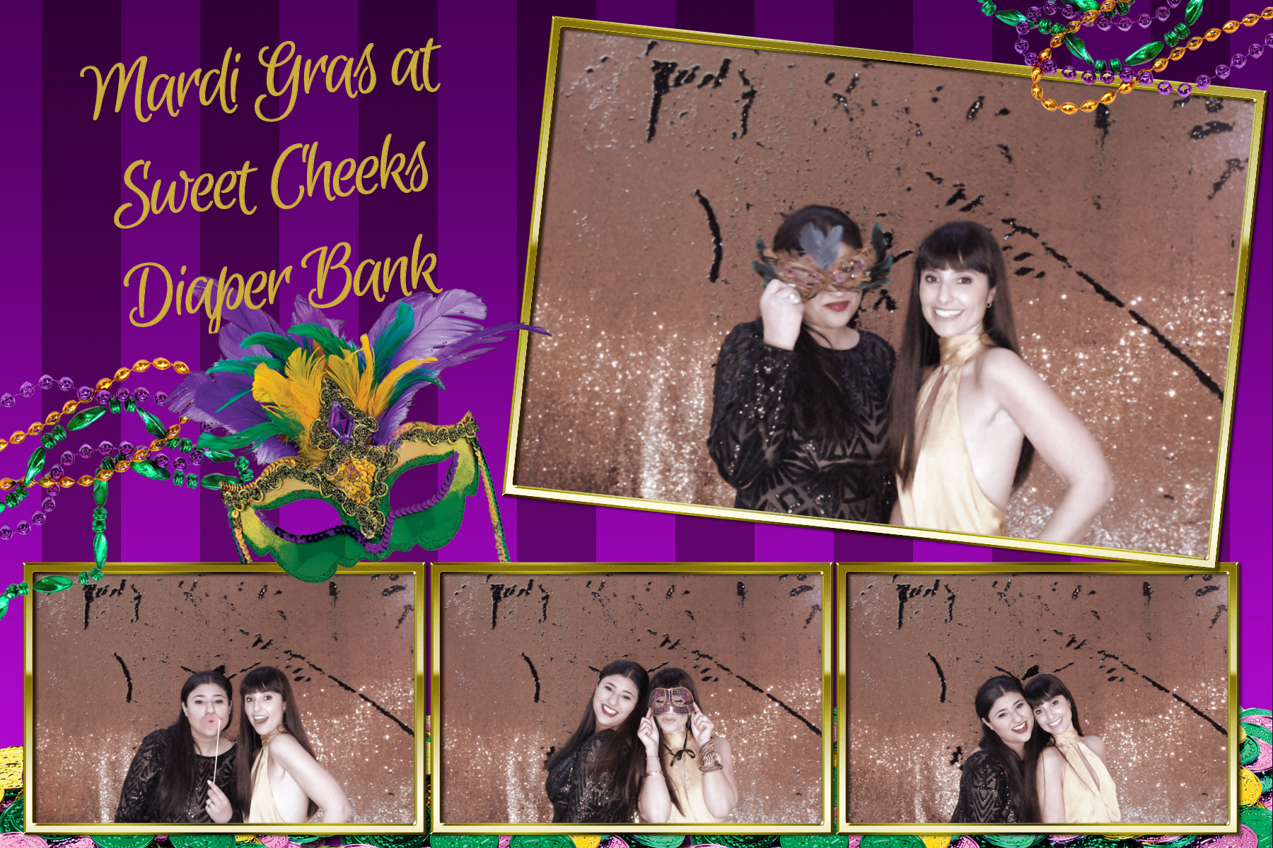 Mardi Gras @ Sweet Cheeks Diaper Bank | View more photos from the event at gallery.saycheesephotobooth.com/u/SayCheesePhotoBooth/Mardi-Gras-Sweet-Cheeks-Diaper-Bank