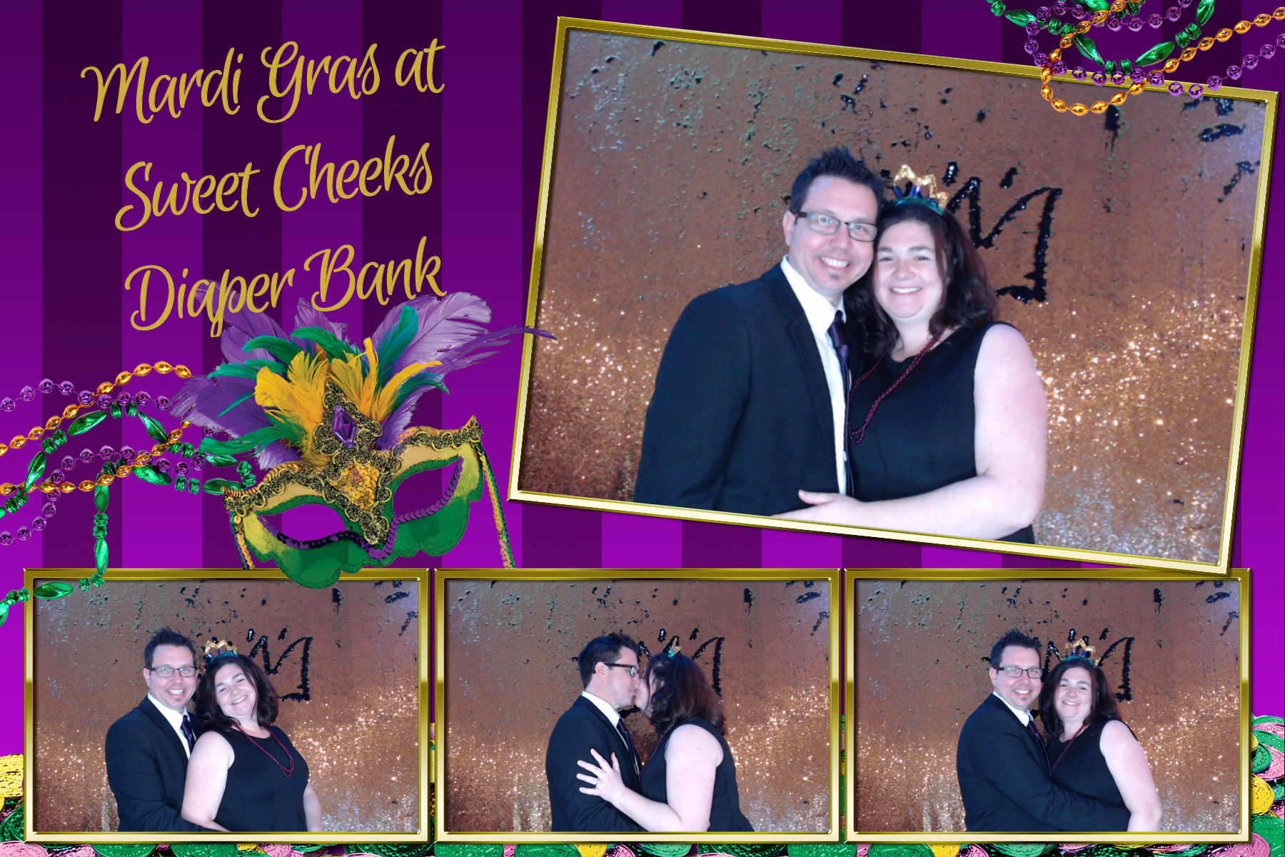 Mardi Gras @ Sweet Cheeks Diaper Bank | View more photos from the event at gallery.saycheesephotobooth.com/u/SayCheesePhotoBooth/Mardi-Gras-Sweet-Cheeks-Diaper-Bank