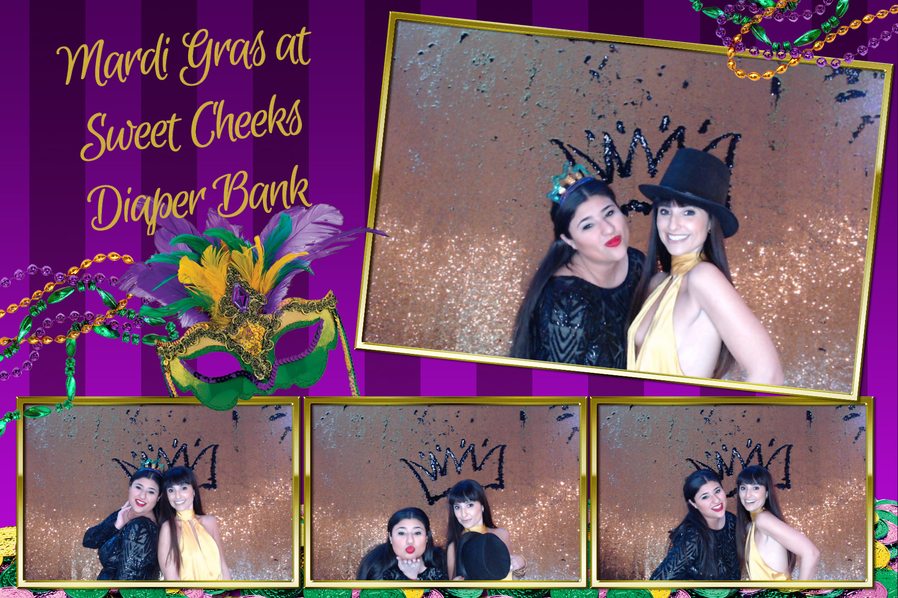 Mardi Gras @ Sweet Cheeks Diaper Bank | View more photos from the event at gallery.saycheesephotobooth.com/u/SayCheesePhotoBooth/Mardi-Gras-Sweet-Cheeks-Diaper-Bank