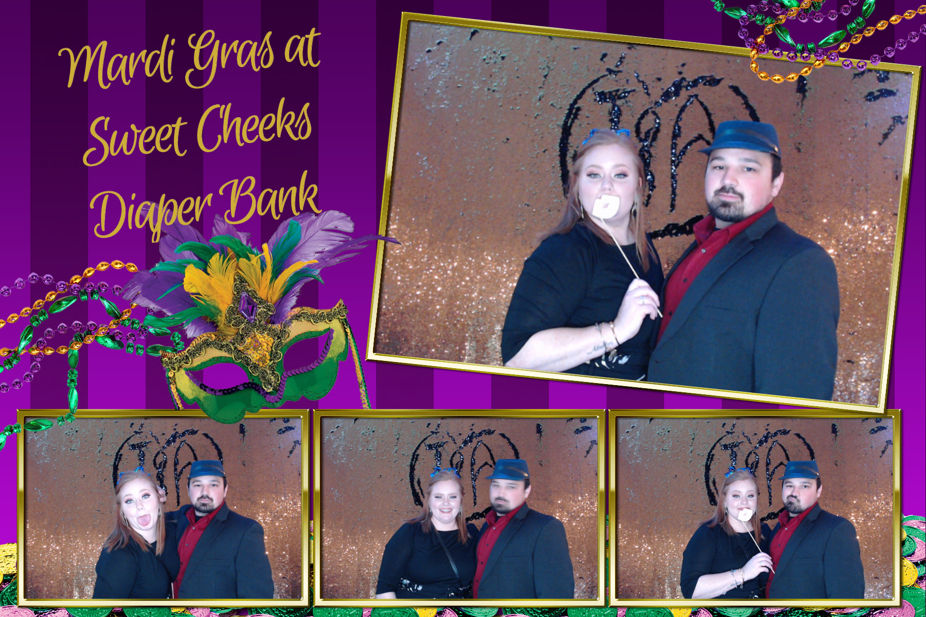 Mardi Gras @ Sweet Cheeks Diaper Bank | View more photos from the event at gallery.saycheesephotobooth.com/u/SayCheesePhotoBooth/Mardi-Gras-Sweet-Cheeks-Diaper-Bank
