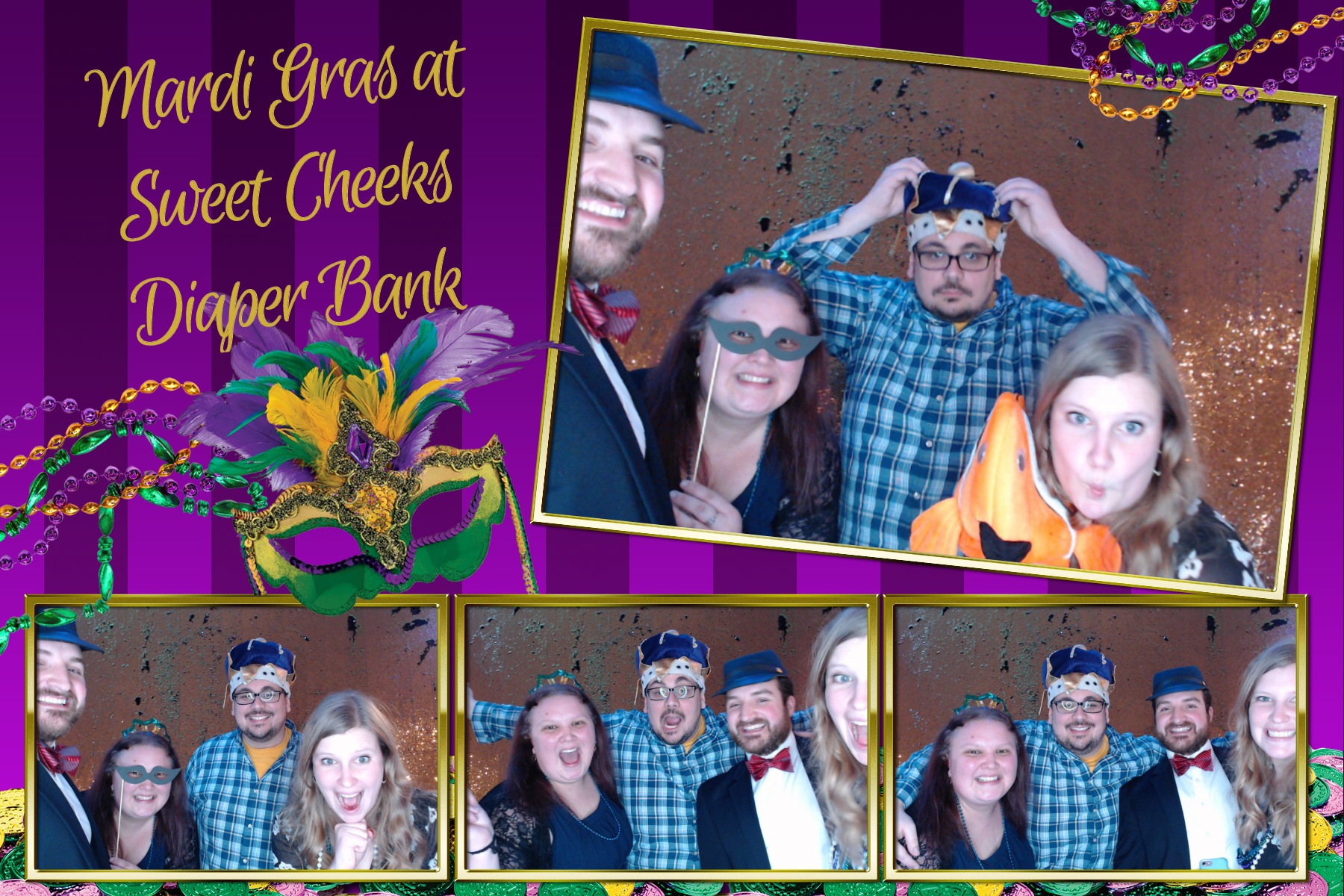 Mardi Gras @ Sweet Cheeks Diaper Bank | View more photos from the event at gallery.saycheesephotobooth.com/u/SayCheesePhotoBooth/Mardi-Gras-Sweet-Cheeks-Diaper-Bank