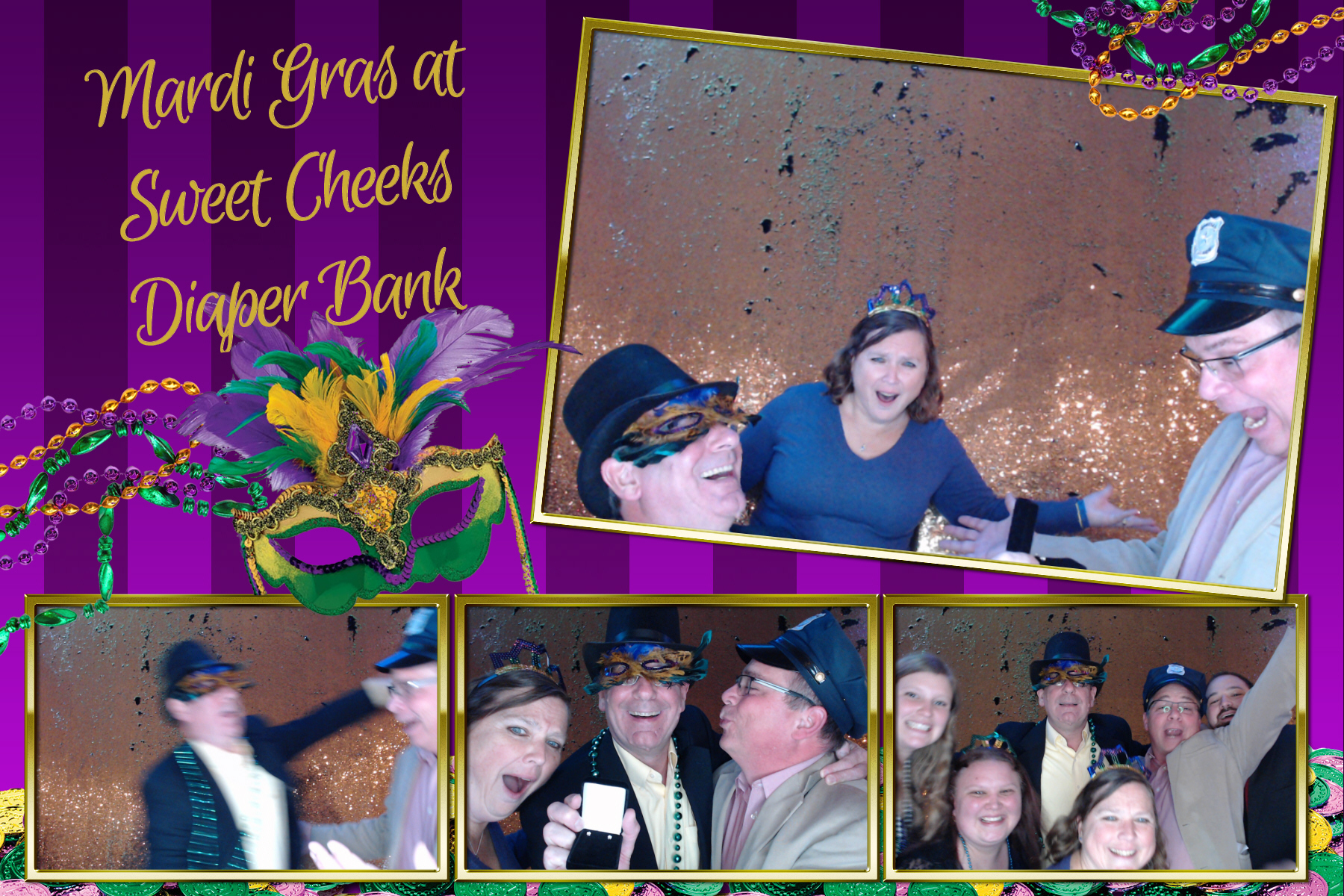 Mardi Gras @ Sweet Cheeks Diaper Bank | View more photos from the event at gallery.saycheesephotobooth.com/u/SayCheesePhotoBooth/Mardi-Gras-Sweet-Cheeks-Diaper-Bank