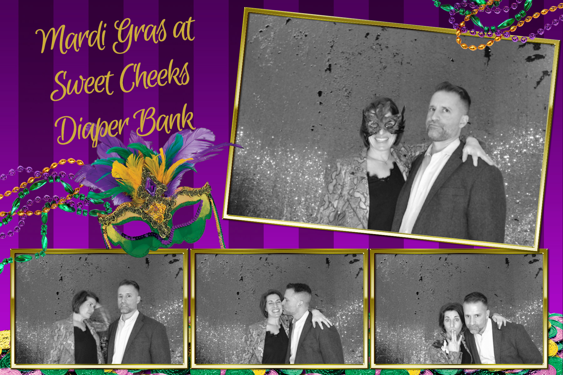 Mardi Gras @ Sweet Cheeks Diaper Bank | View more photos from the event at gallery.saycheesephotobooth.com/u/SayCheesePhotoBooth/Mardi-Gras-Sweet-Cheeks-Diaper-Bank