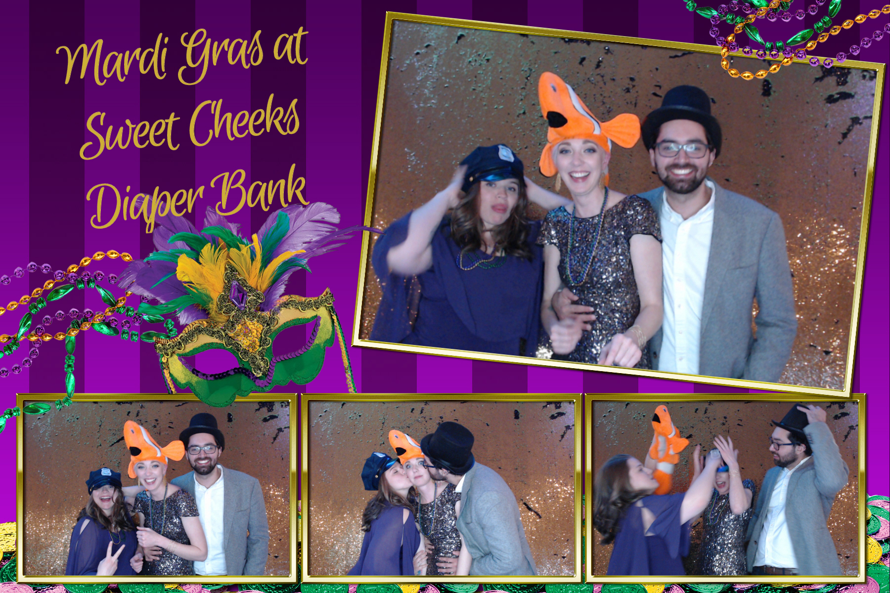 Mardi Gras @ Sweet Cheeks Diaper Bank | View more photos from the event at gallery.saycheesephotobooth.com/u/SayCheesePhotoBooth/Mardi-Gras-Sweet-Cheeks-Diaper-Bank