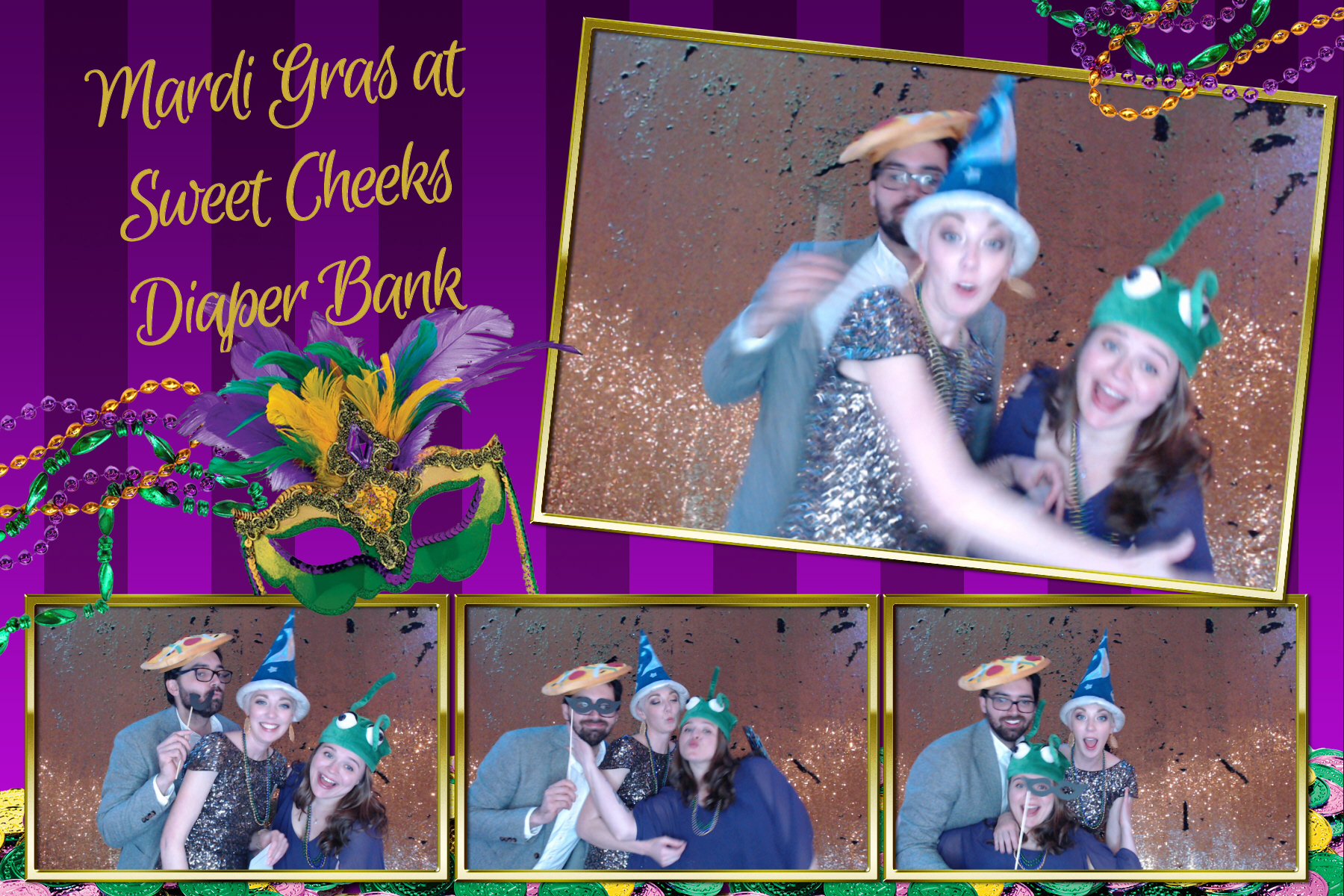 Mardi Gras @ Sweet Cheeks Diaper Bank | View more photos from the event at gallery.saycheesephotobooth.com/u/SayCheesePhotoBooth/Mardi-Gras-Sweet-Cheeks-Diaper-Bank