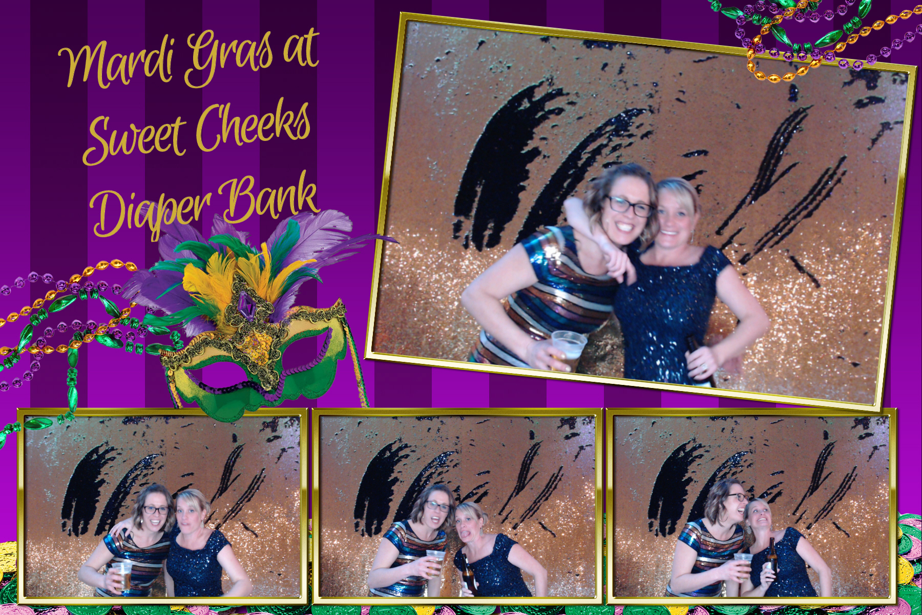 Mardi Gras @ Sweet Cheeks Diaper Bank | View more photos from the event at gallery.saycheesephotobooth.com/u/SayCheesePhotoBooth/Mardi-Gras-Sweet-Cheeks-Diaper-Bank