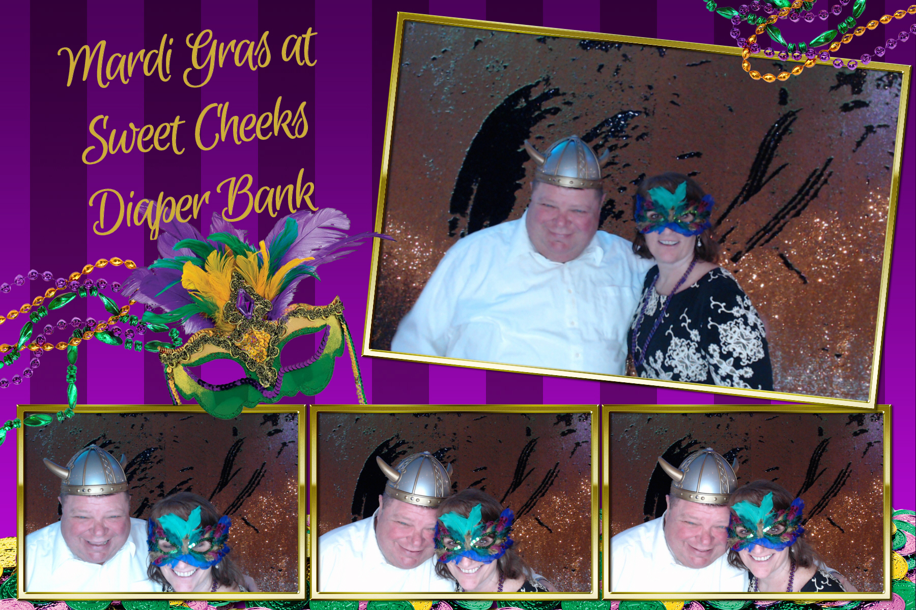 Mardi Gras @ Sweet Cheeks Diaper Bank | View more photos from the event at gallery.saycheesephotobooth.com/u/SayCheesePhotoBooth/Mardi-Gras-Sweet-Cheeks-Diaper-Bank